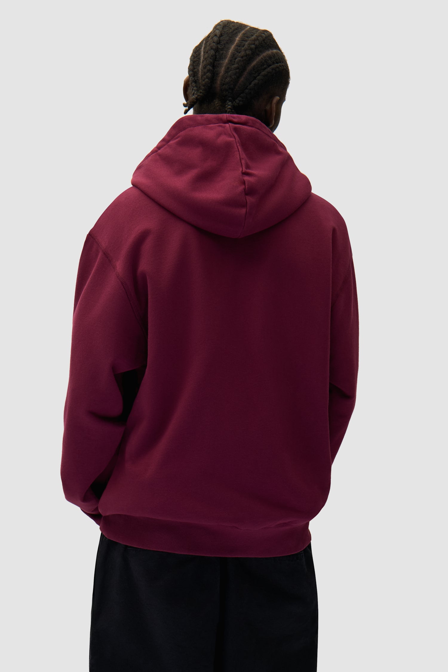 Eye Front Zip Hoodie - Bordeaux