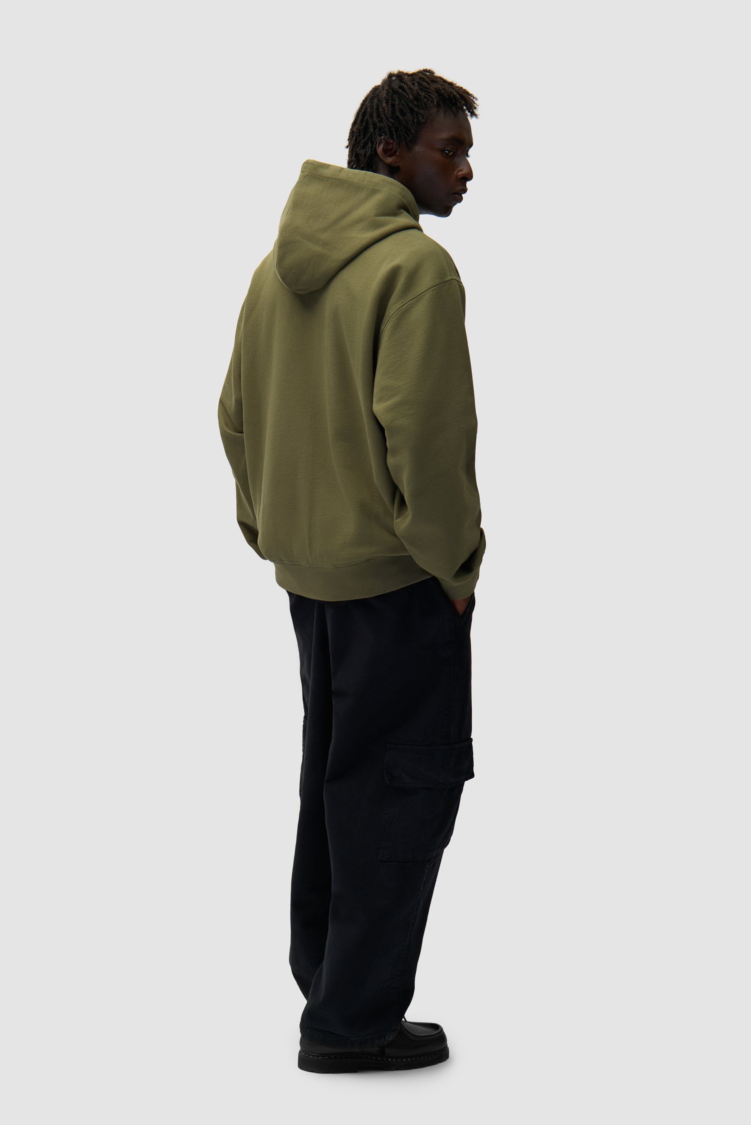 Eye Front Zip Hoodie - Green