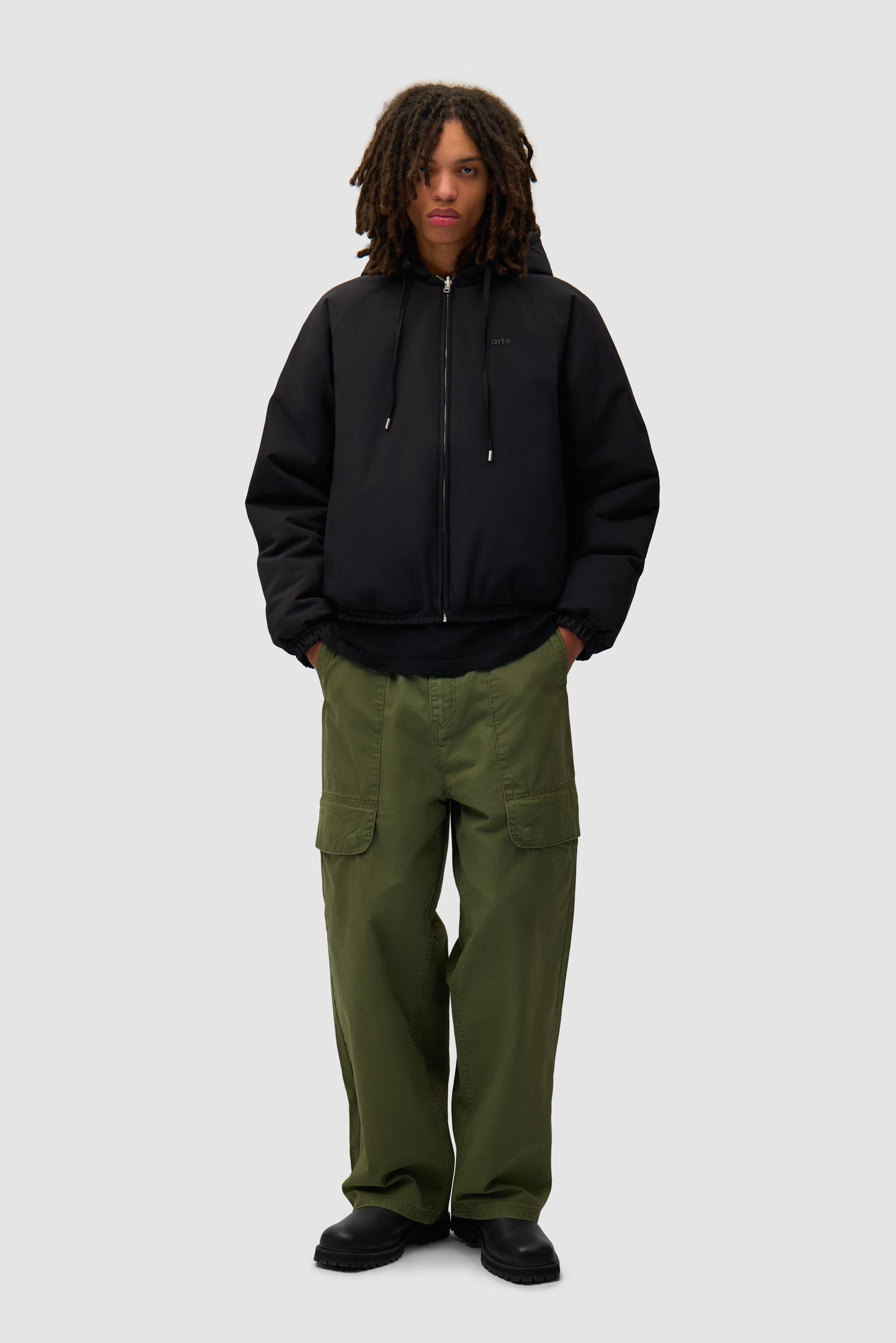 Nylon Reversible Jacket - Black