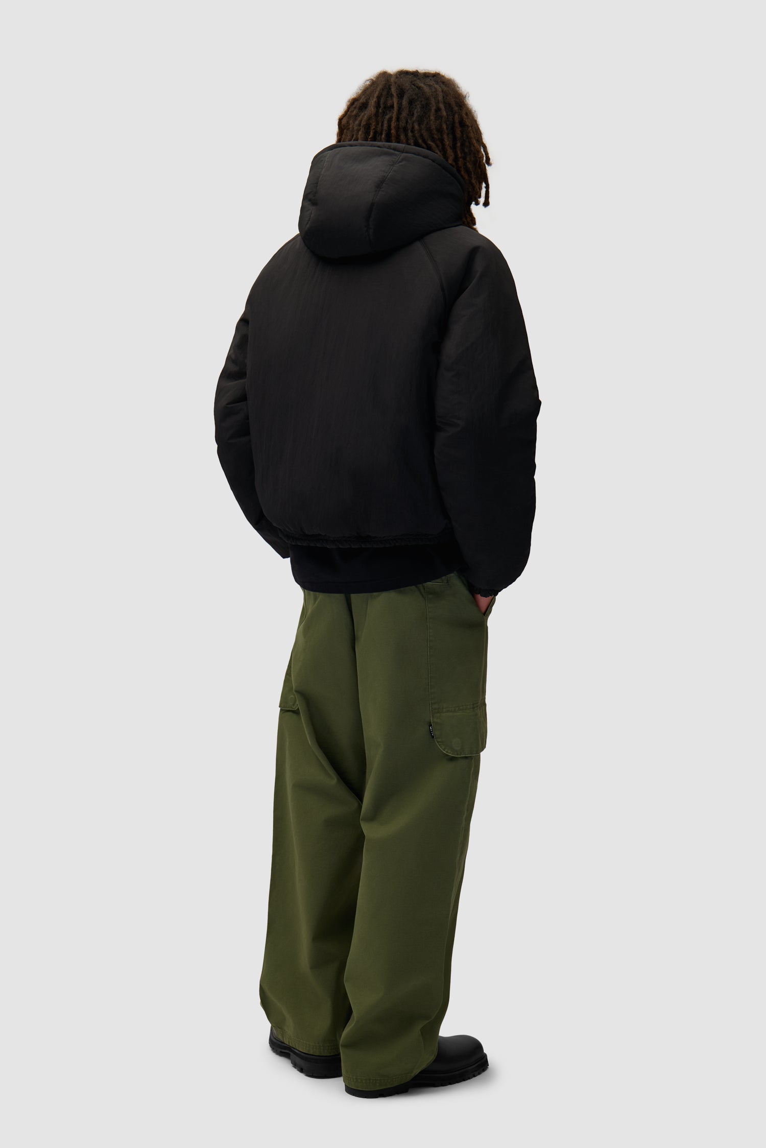 Nylon Reversible Jacket - Black