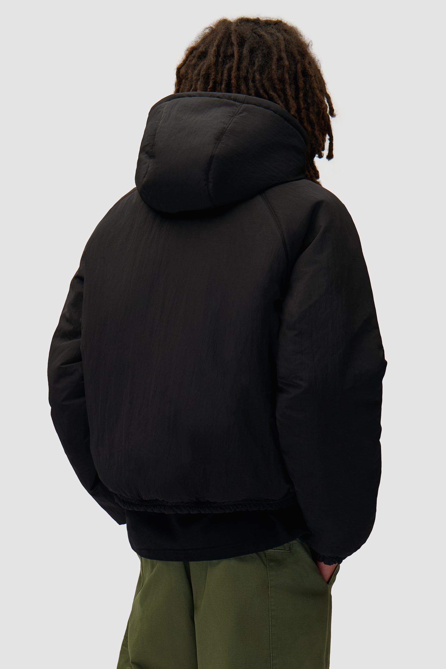 Nylon Reversible Jacket - Black