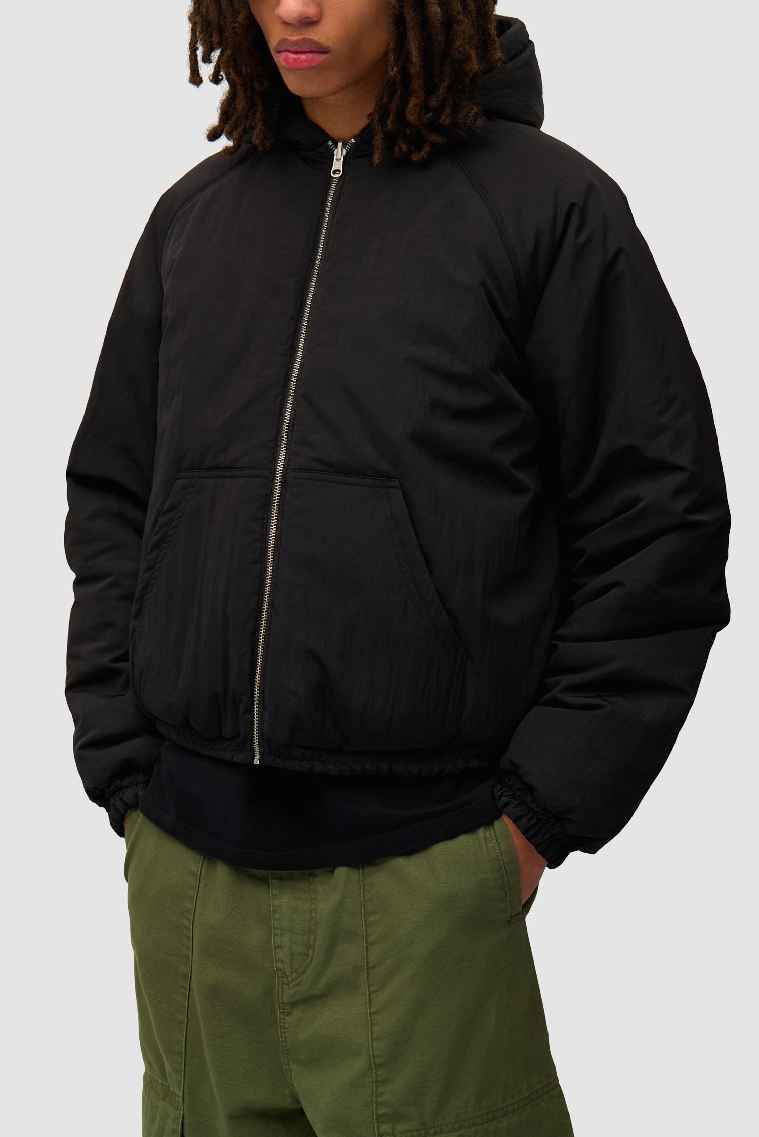 Nylon Reversible Jacket - Black