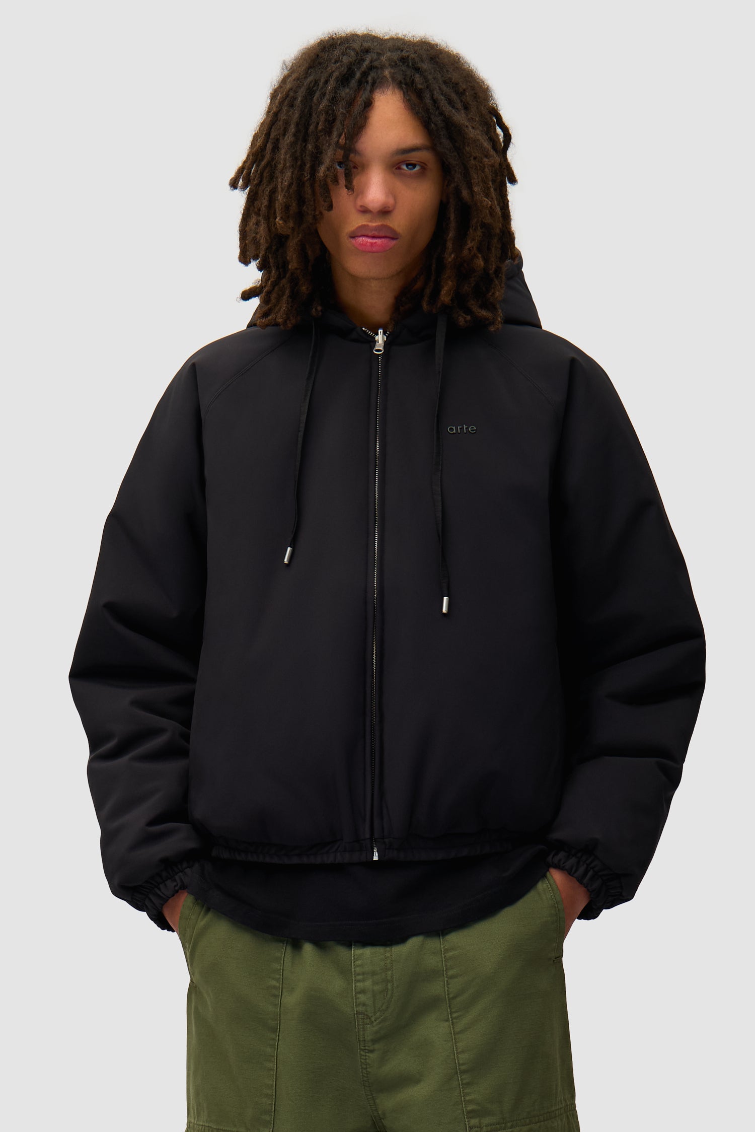 Nylon Reversible Jacket - Black
