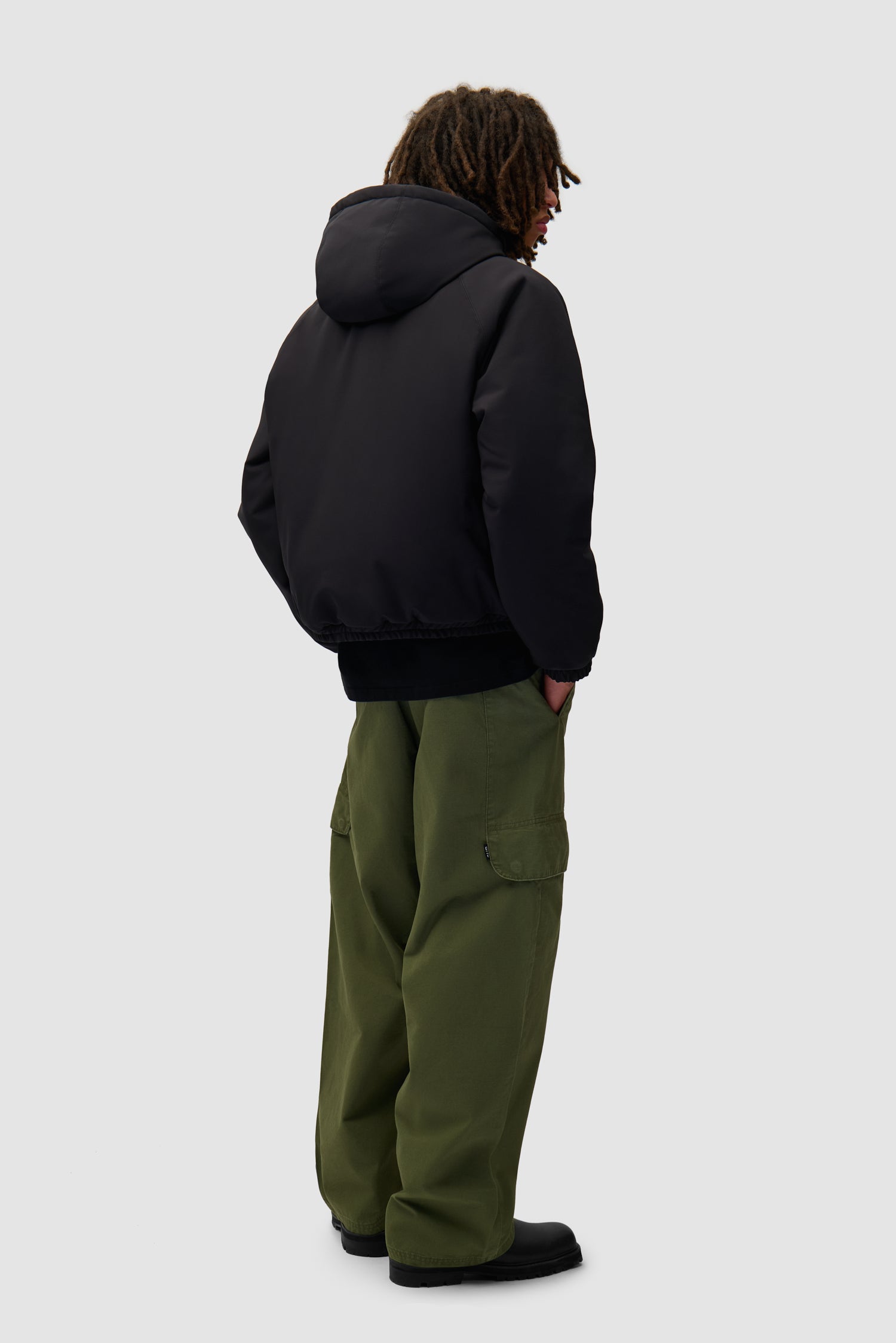 Nylon Reversible Jacket - Black