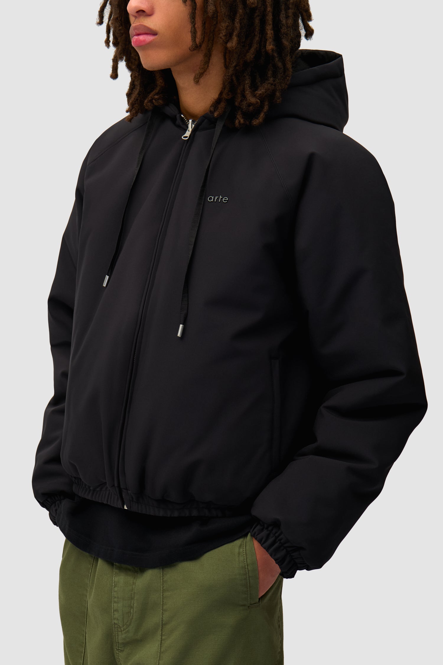 Nylon Reversible Jacket - Black