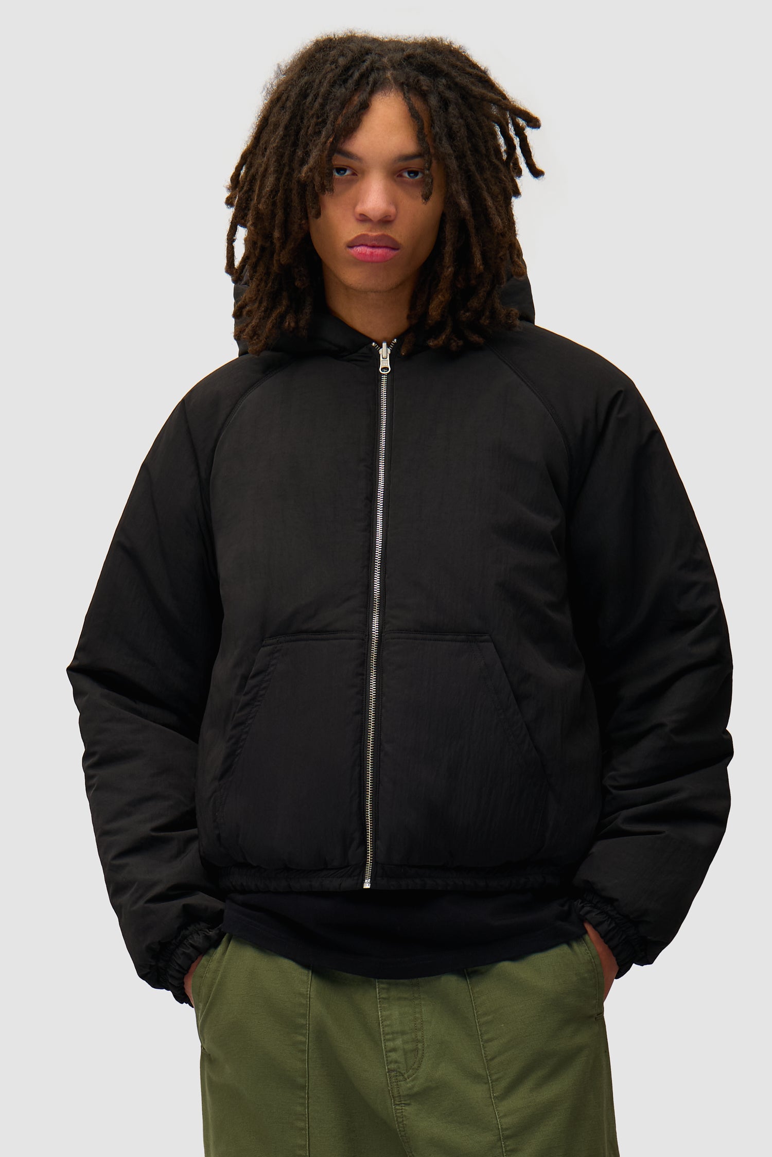 Nylon Reversible Jacket - Black