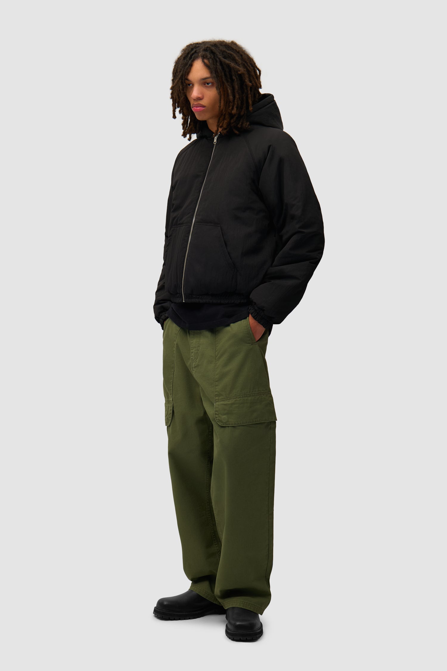 Nylon Reversible Jacket - Black