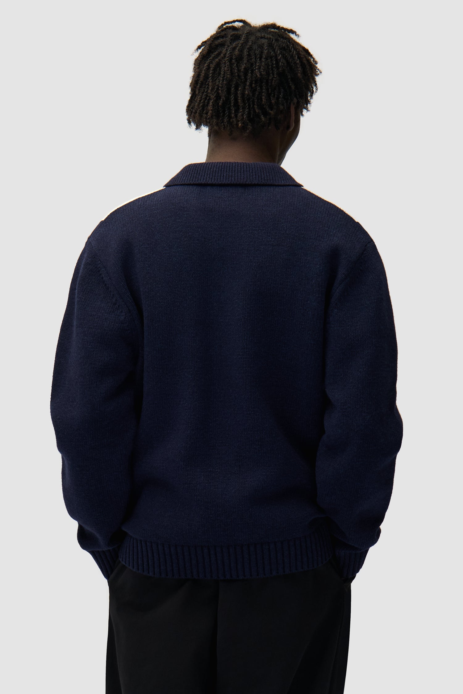 Cardigan - Blue/White