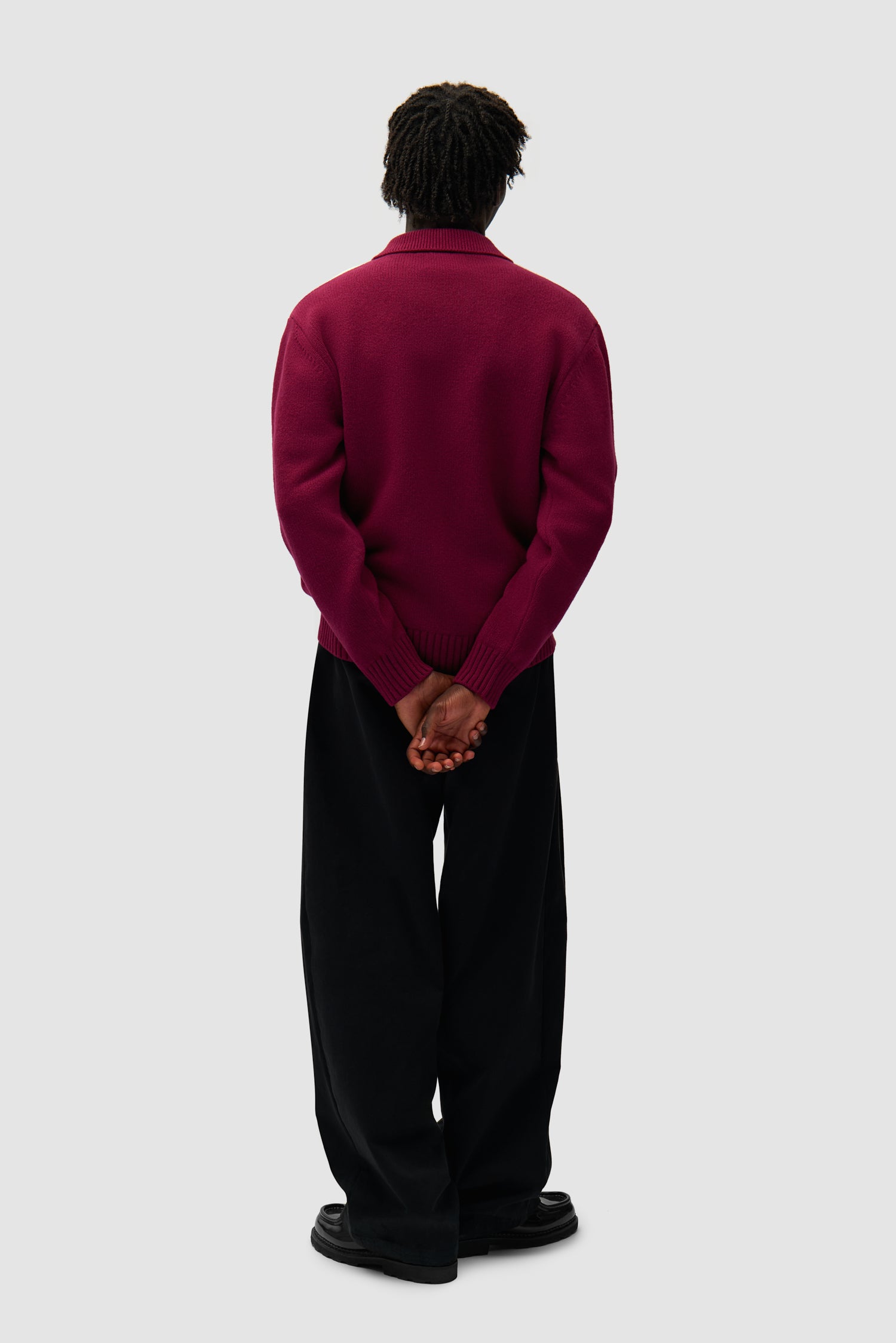 Cardigan - Bordeaux/Cream