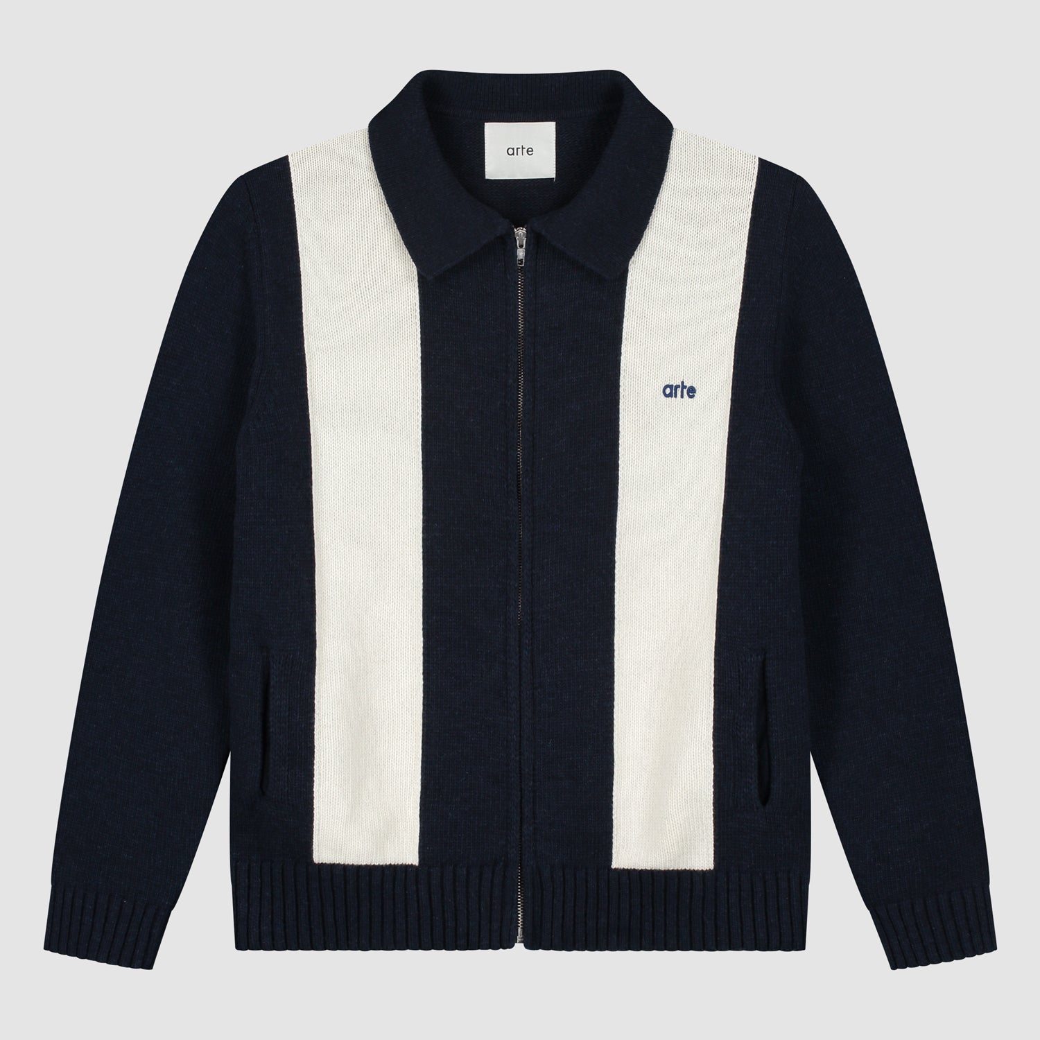 Cardigan - Bleu/Blanc