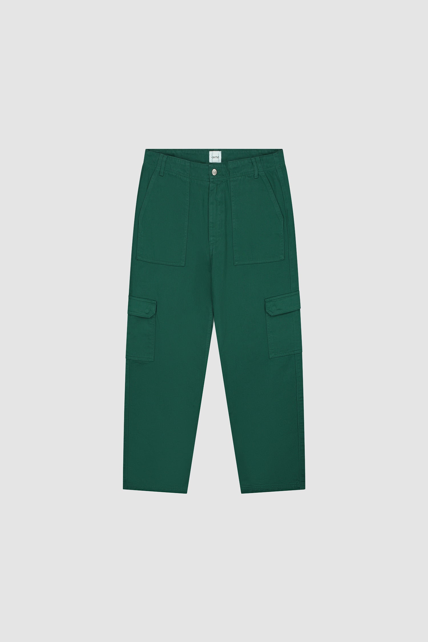 Cargo Pants in Green, front view