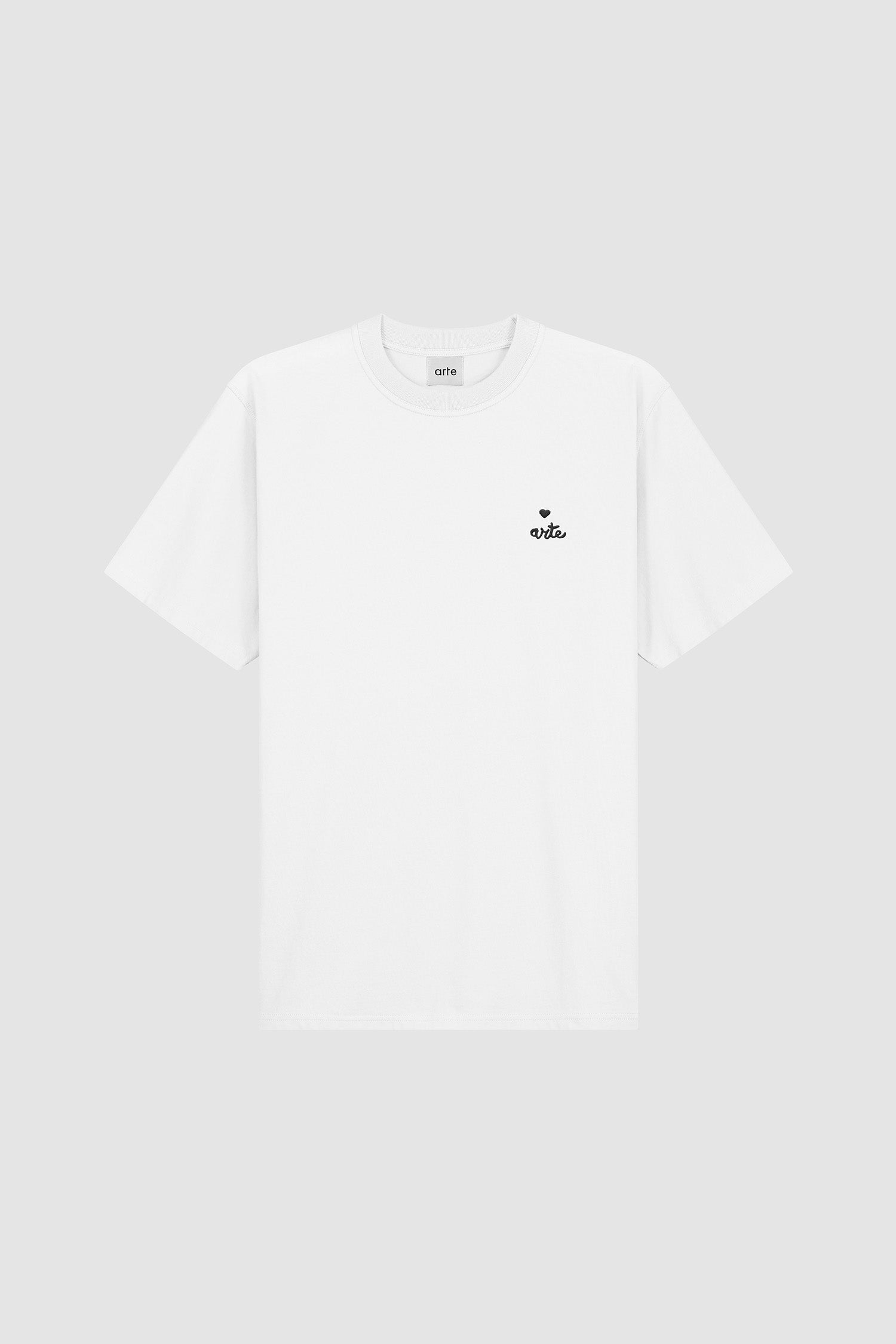 Heart Logo T-shirt in White, front view