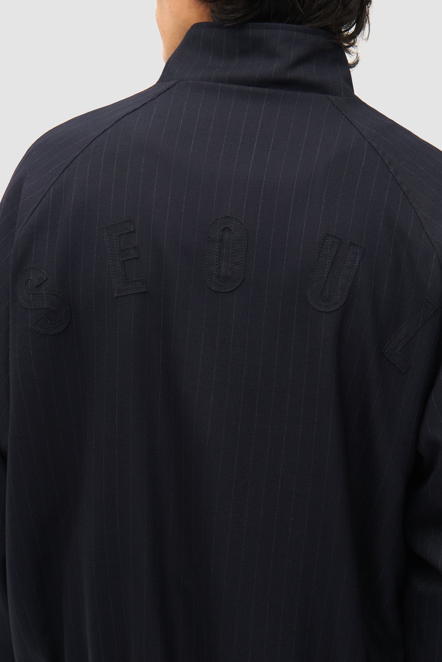 Veste de survêtement à fines rayures - Noir