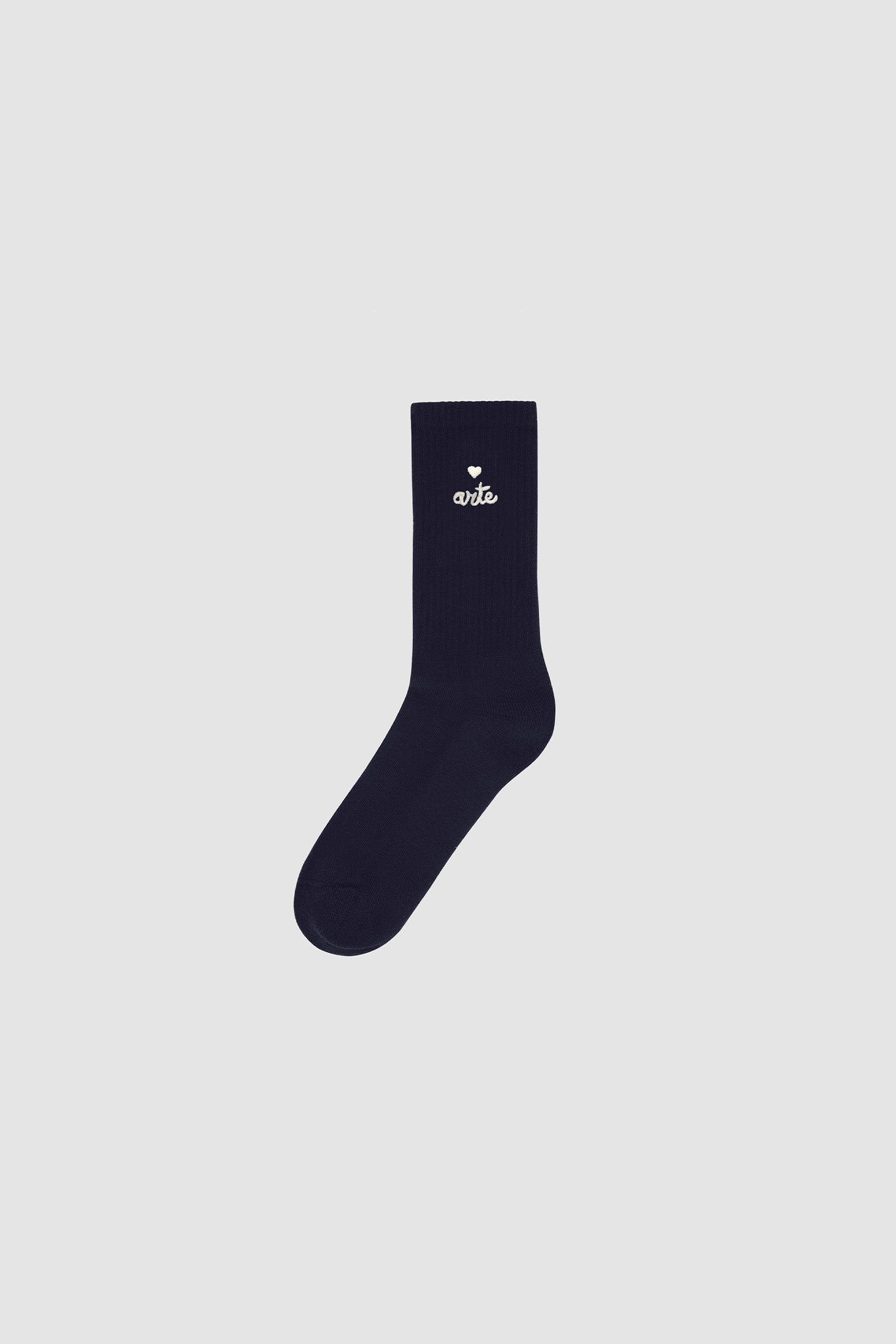 Heart Logo Socks in Navy, front view