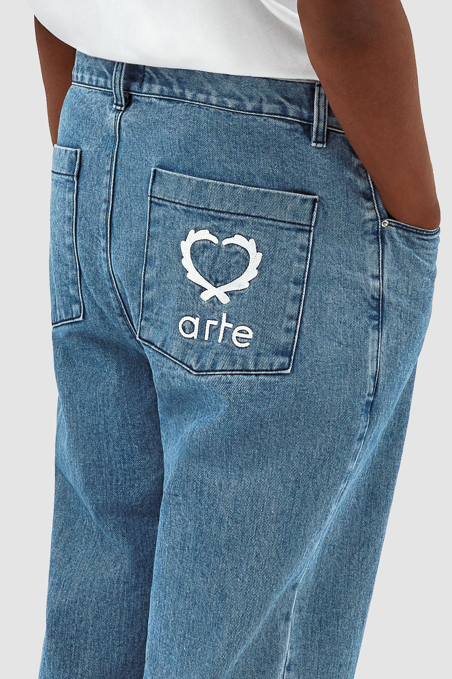 Poage Back Heart Pants - Denim