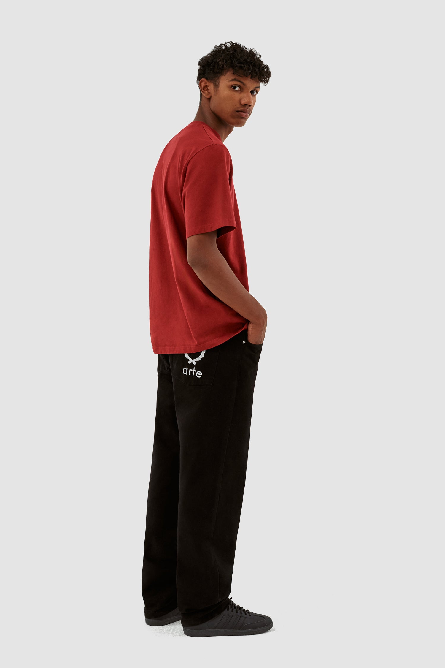 Poage Back Heart Pants - Black