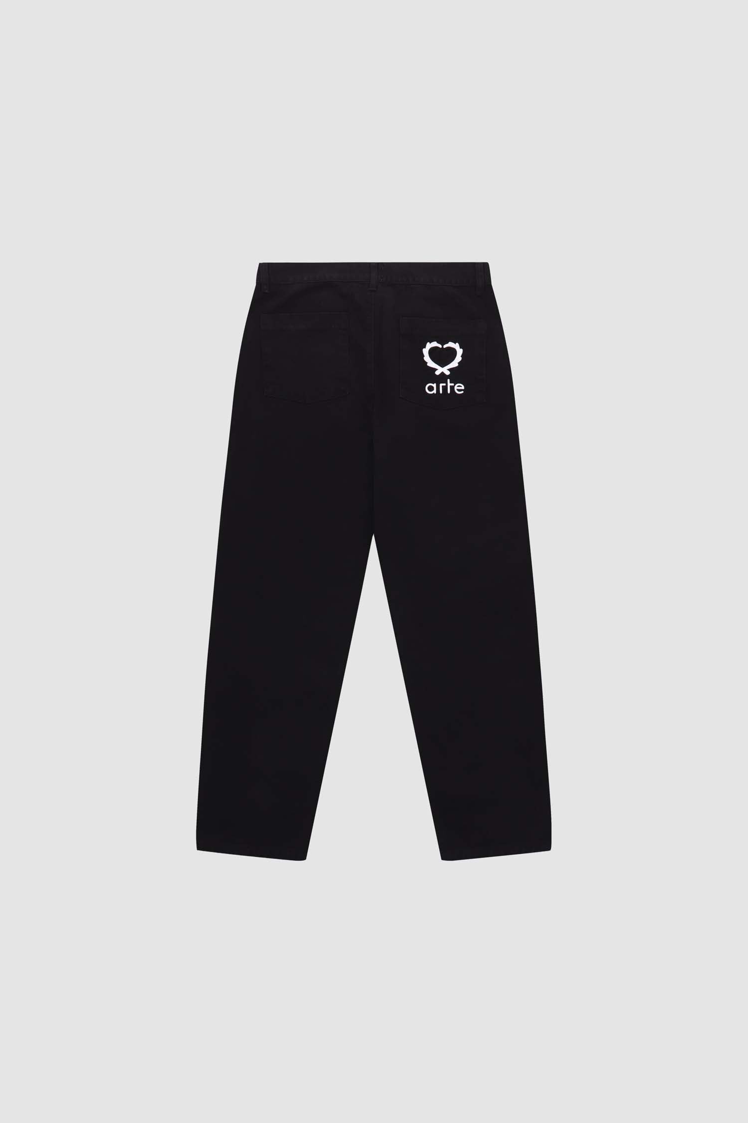 Poage Back Heart Pants - Black