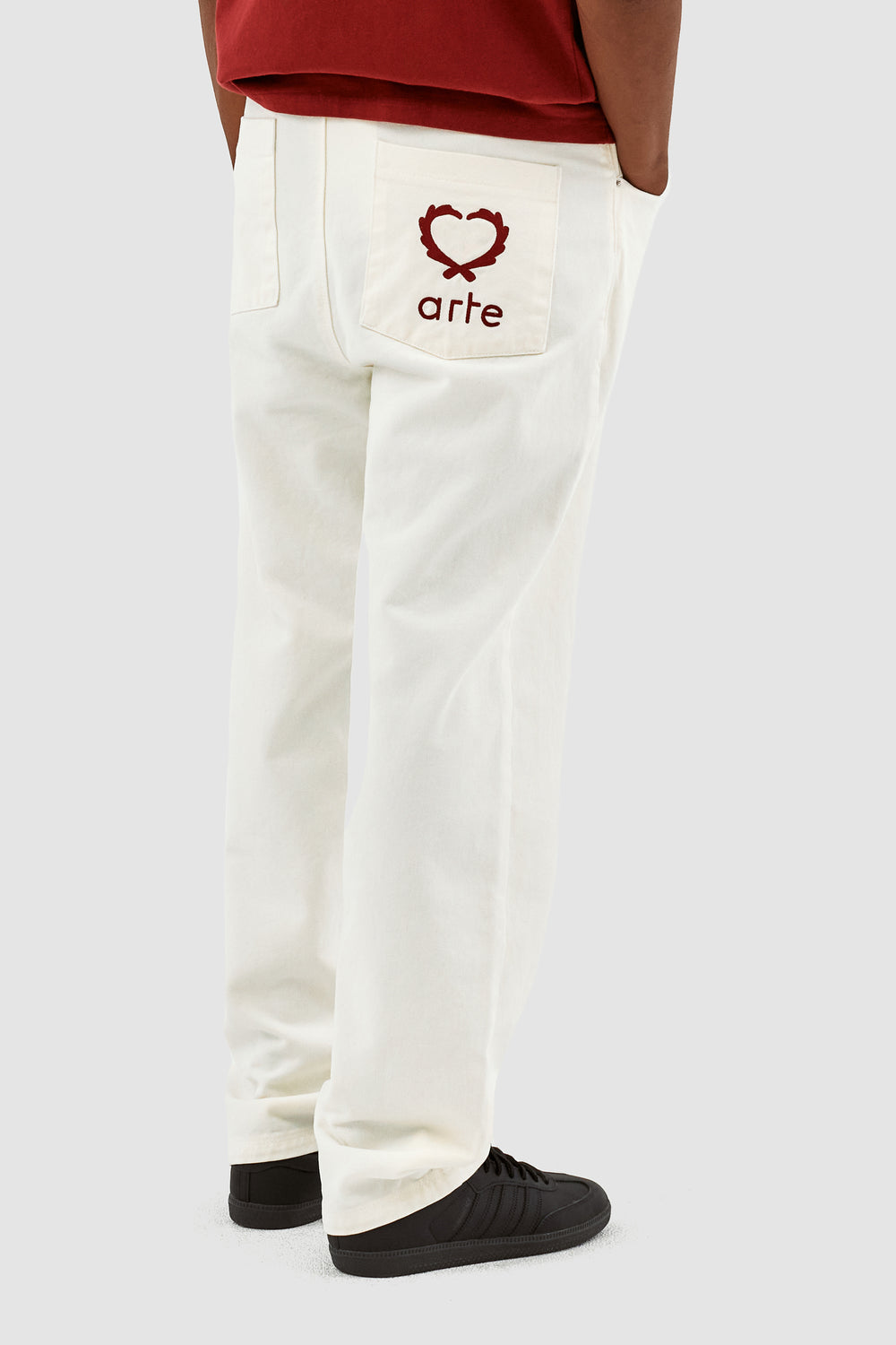 Poage Back Heart Pants - Cream
