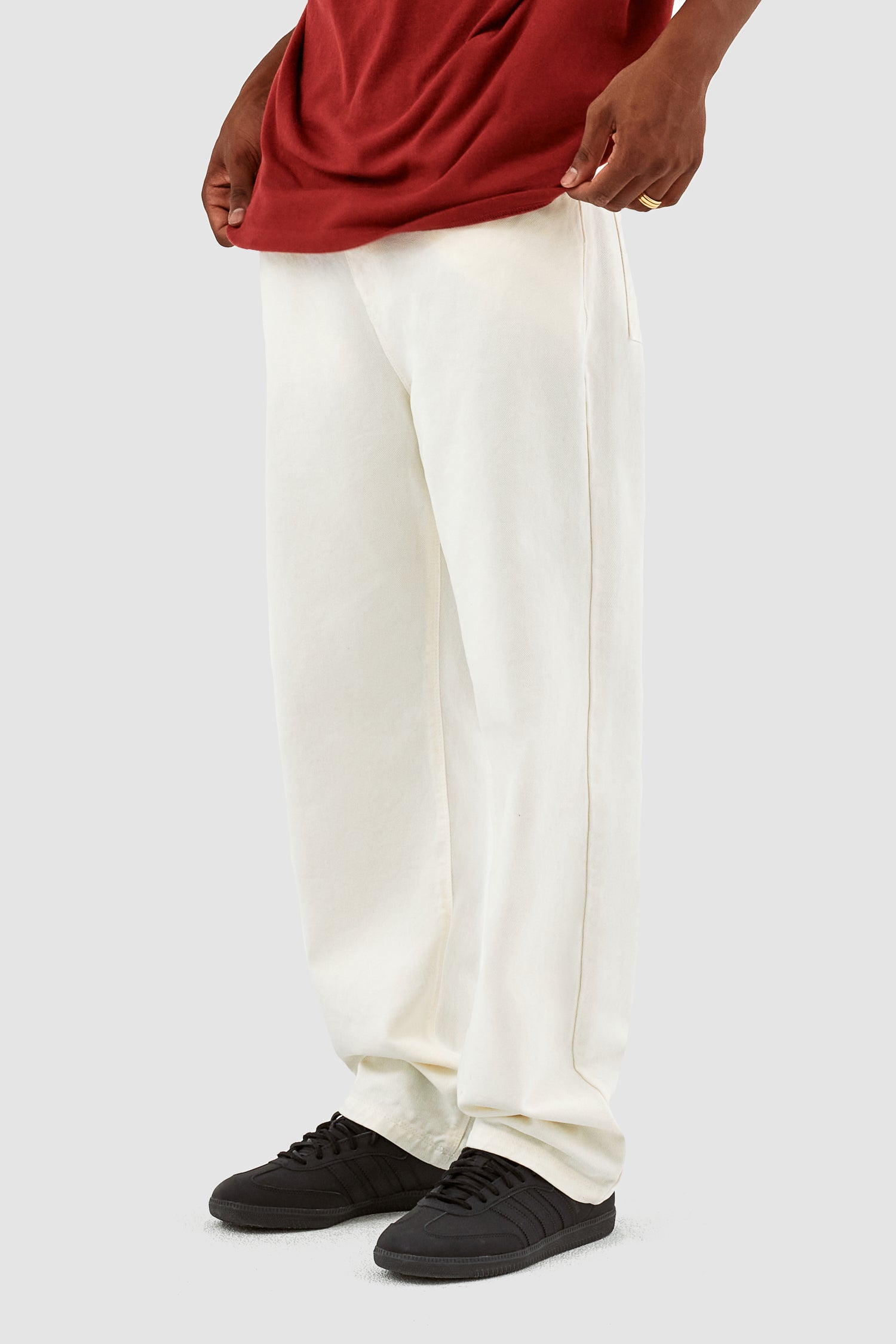 Poage Back Heart Pants - Cream