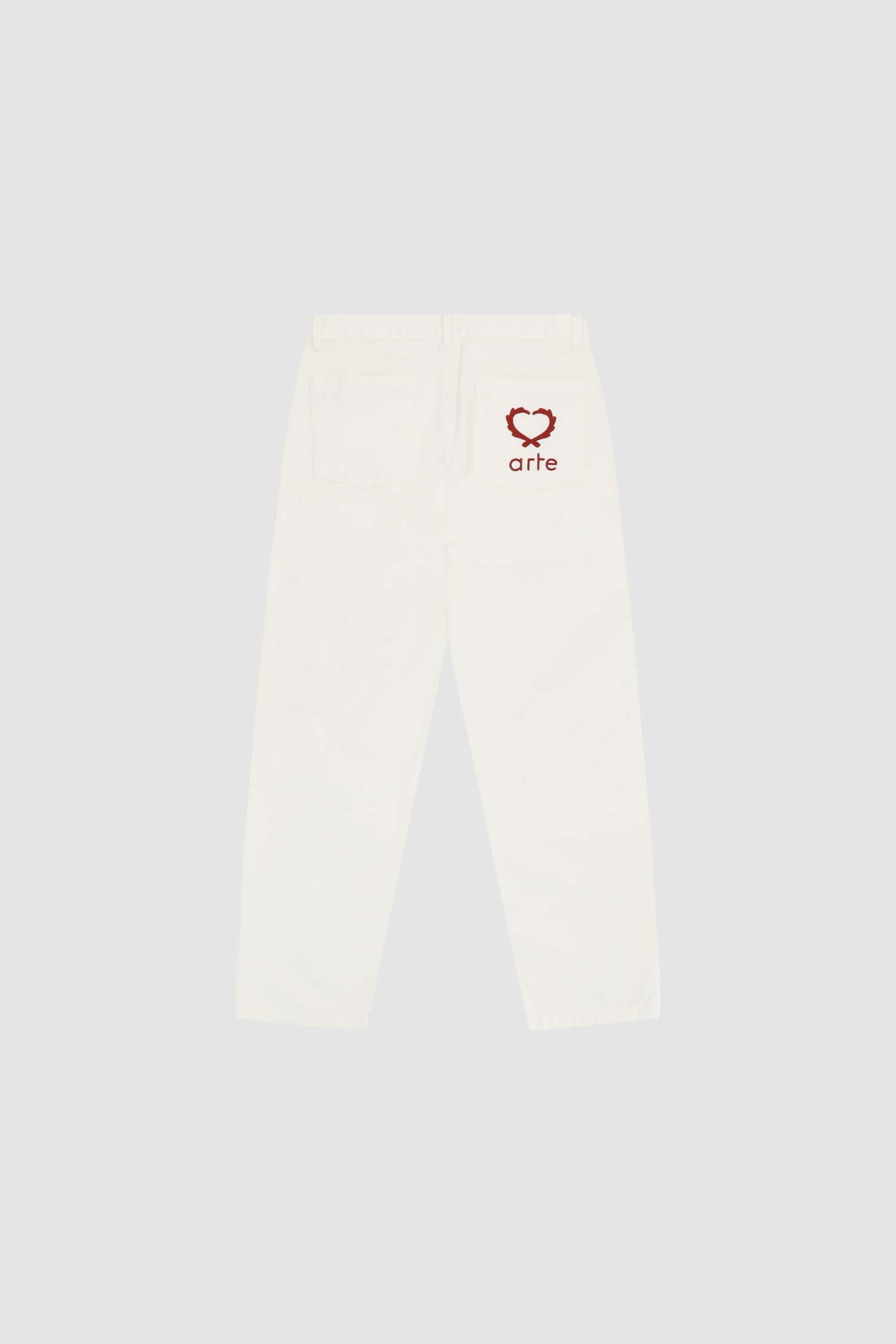 Poage Back Heart Pants - Cream