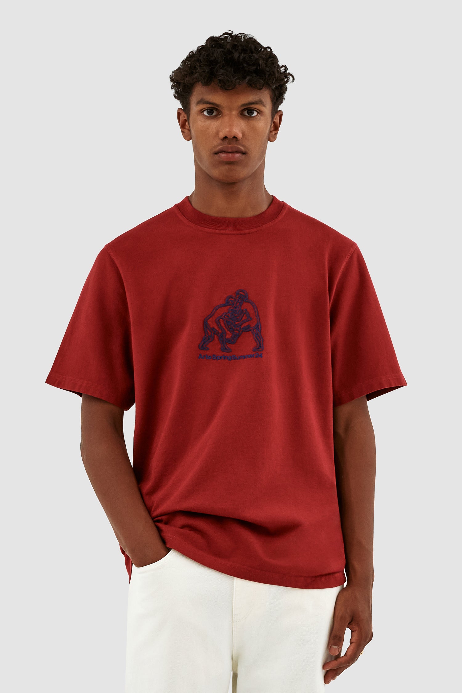 Teo Fighter Front T-shirt - Bordeaux