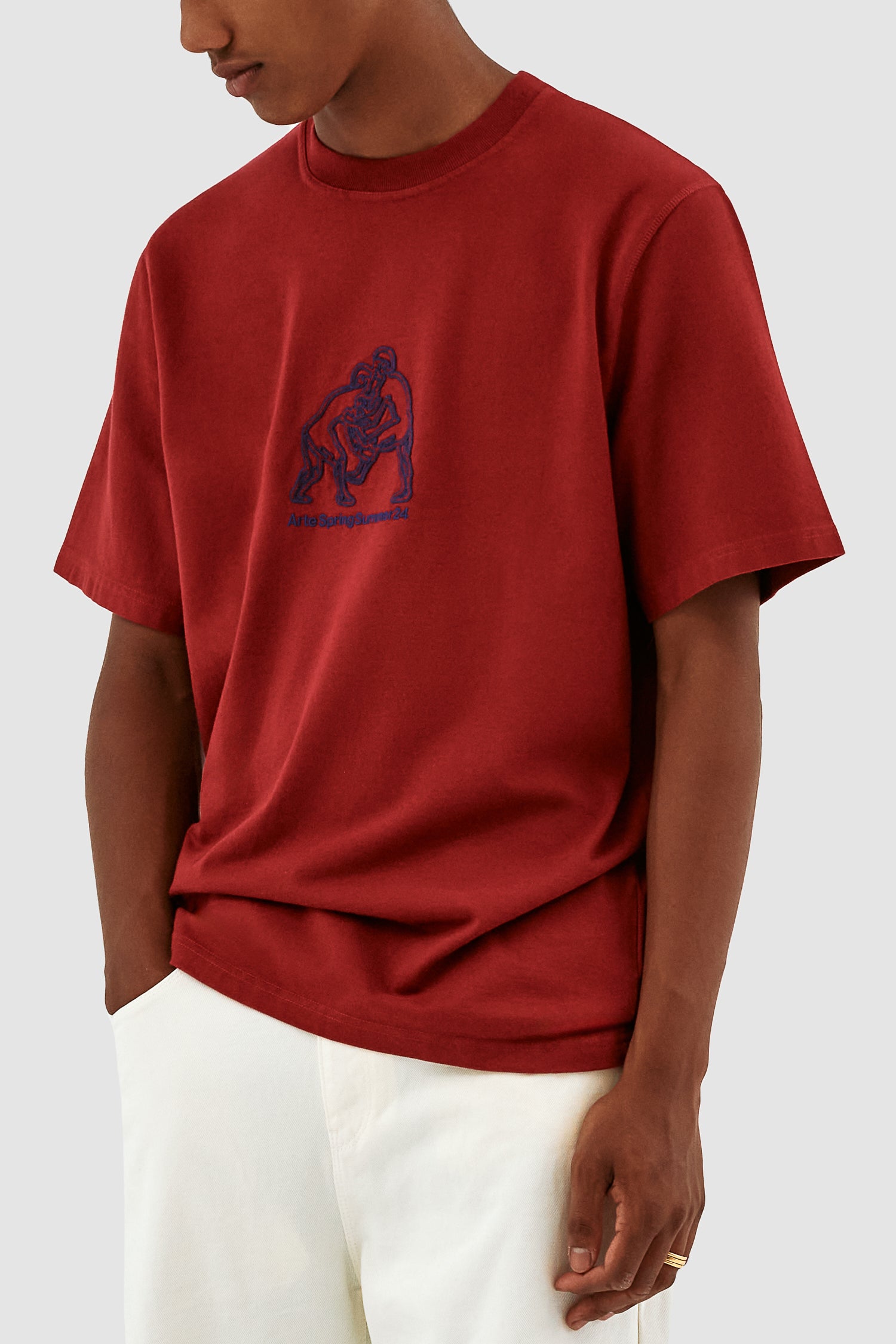 Teo Fighter Front T-shirt - Bordeaux