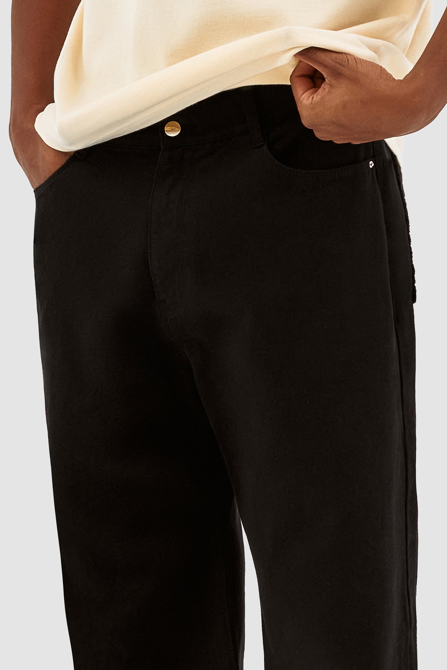 Joshua Detail Pants - Black