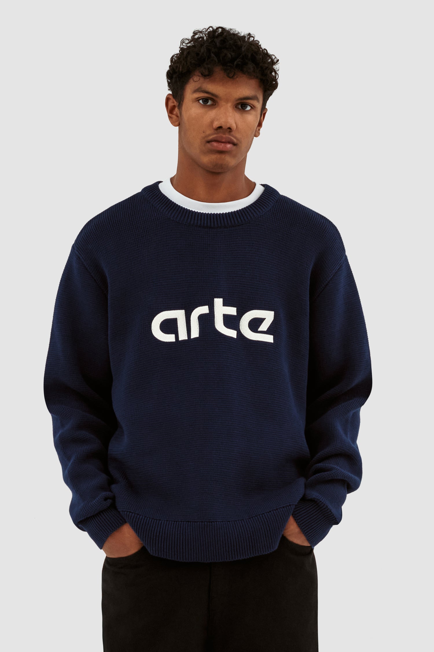Pull à logo Kris - Marine
