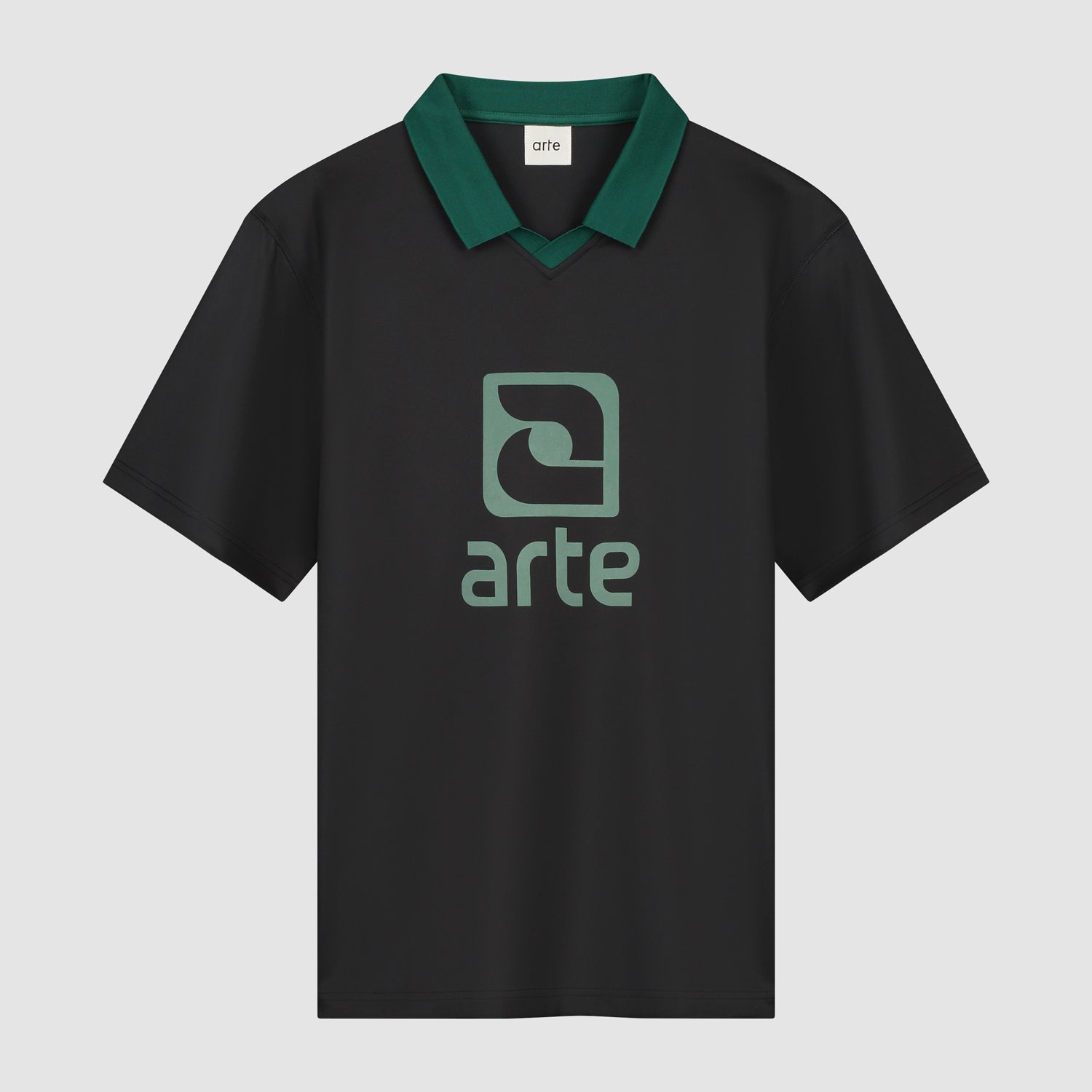 Logo Collar T-shirt - Black/Green – Arte Antwerp