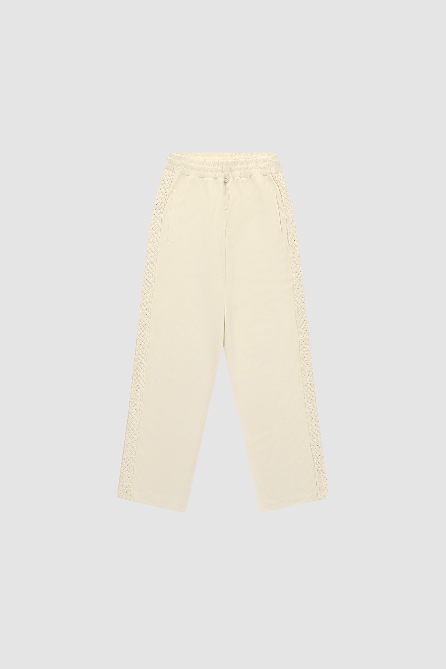 Braid Strip Pants in Cream, front view