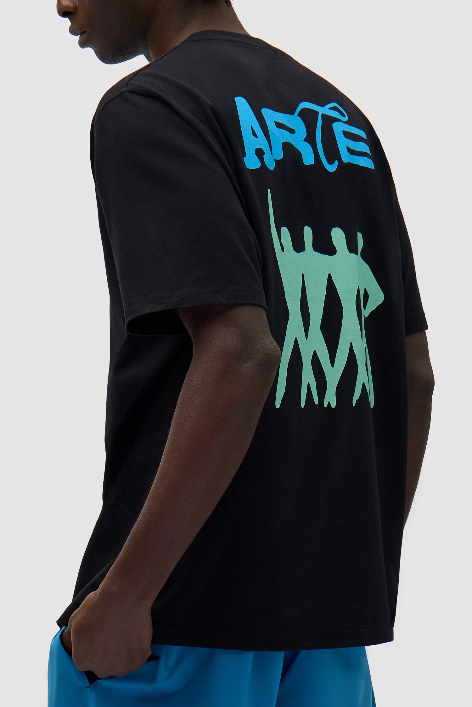 Detail view of Back Logo People T-shirt in Black