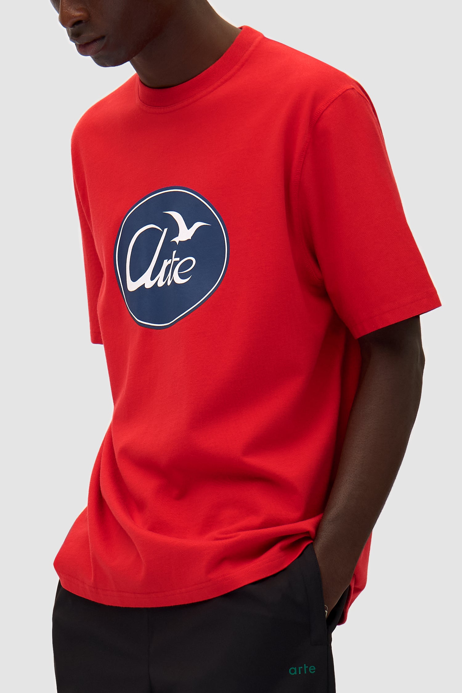 Detail view of Big Bird Logo T-shirt in Red