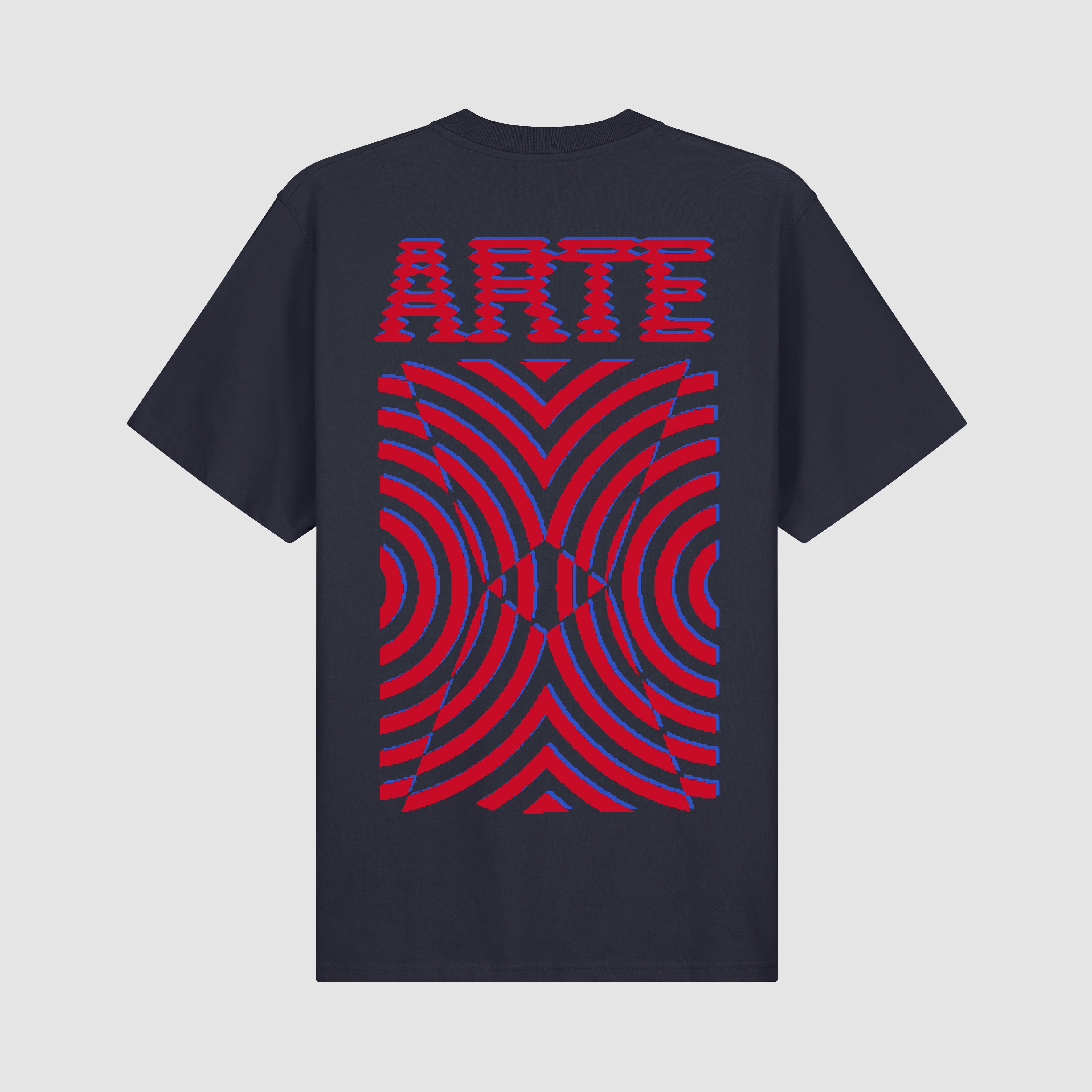 Tシャツ・カットソー Arte Antwerp ROUNDED PARTS PRINT T-SHIRT (SS25 103T NAVY) Mural Back Print T-shirt - Navy – Arte Antwerp