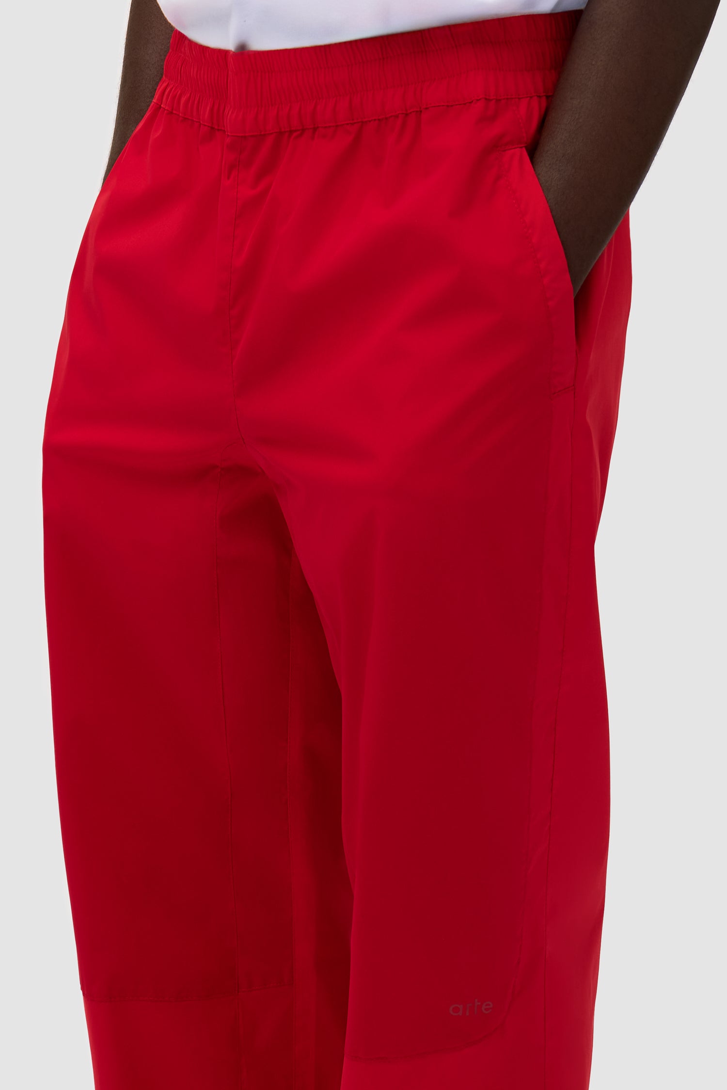 Detail view of Tracksuit Pants in Red