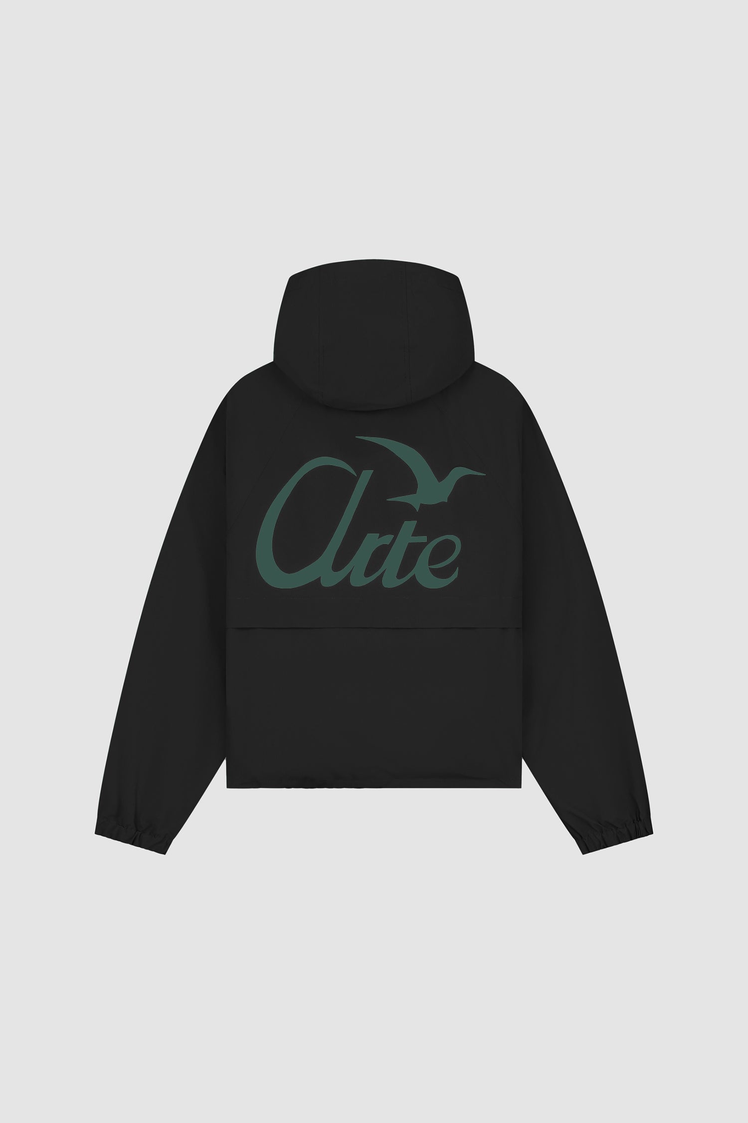 Bird Logo Anorak in Black, front view