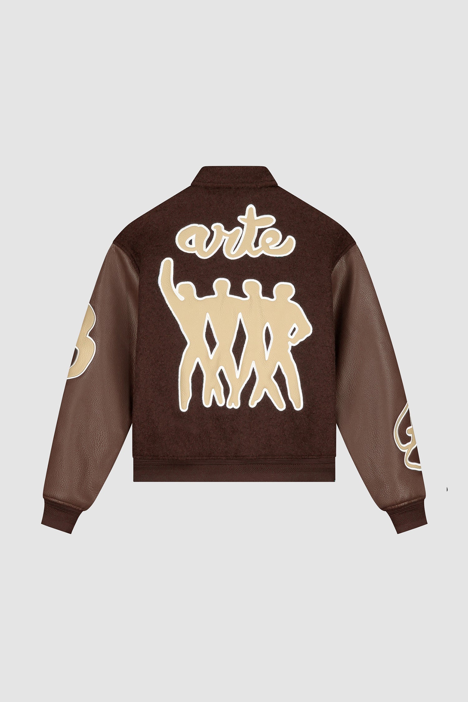 Varsity Jacket in Brown/Brown