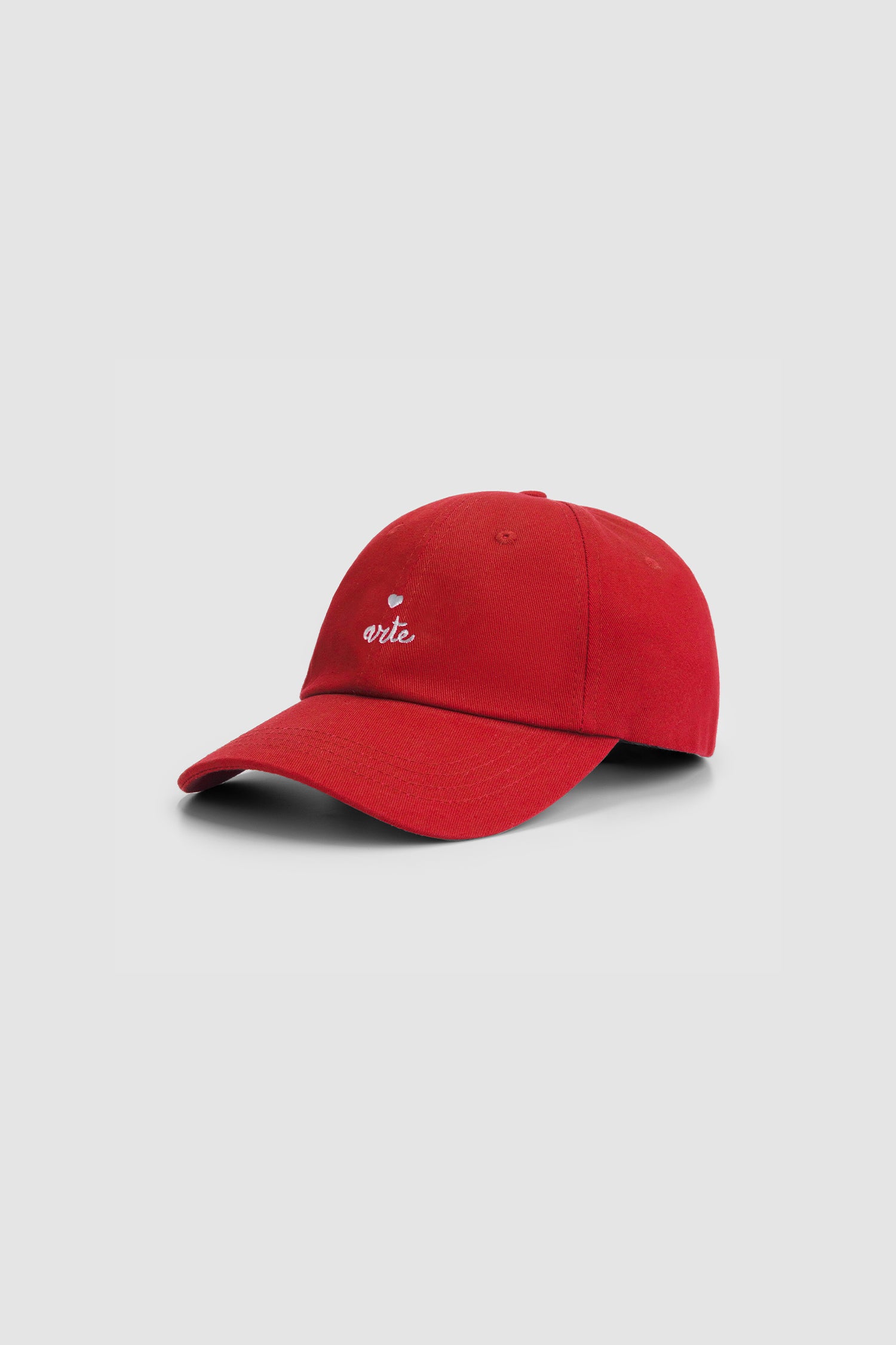 Heart Logo Cap in Red, front view