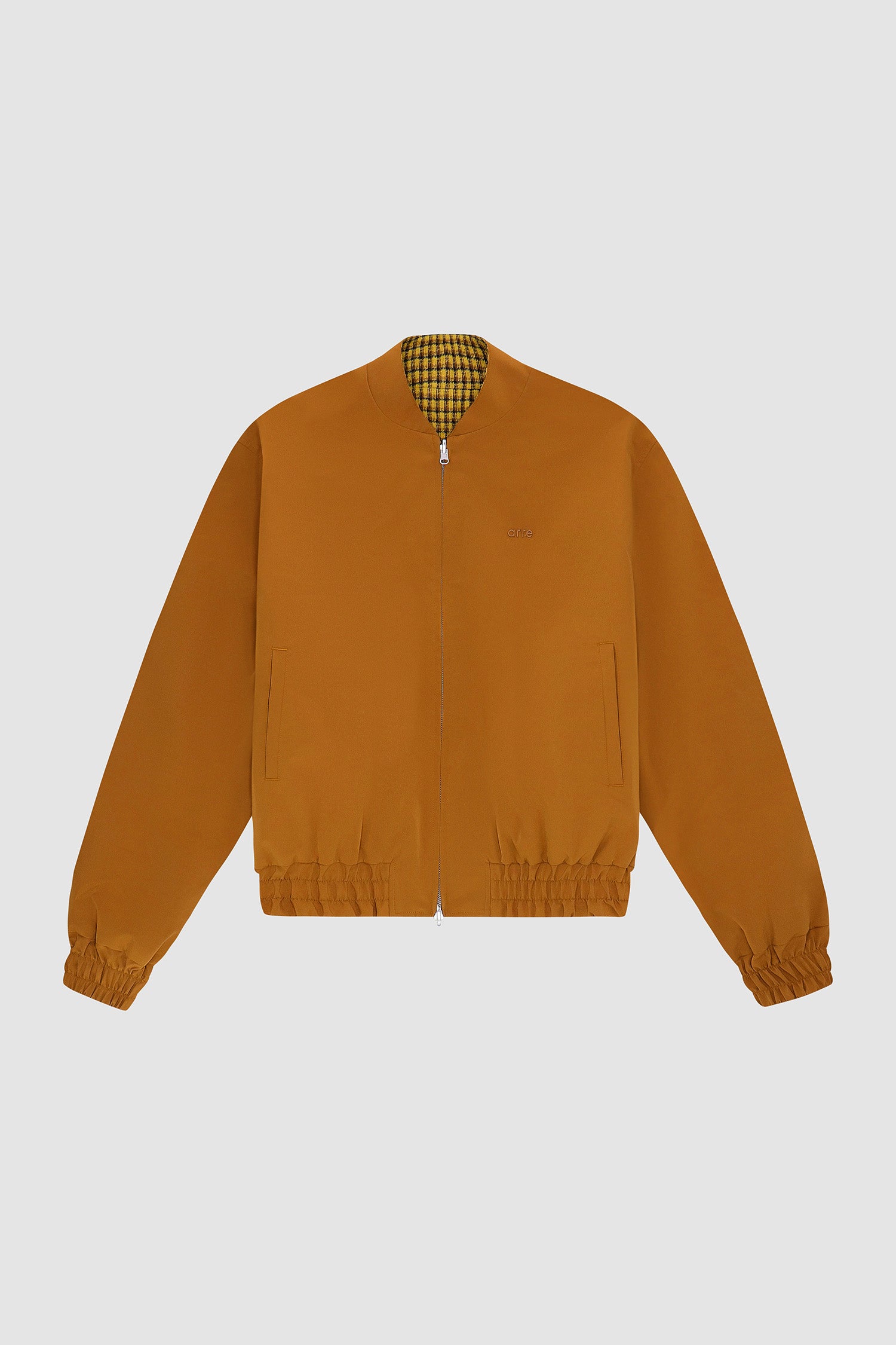 Reversible Nylon Jacket in Brown/Yellow