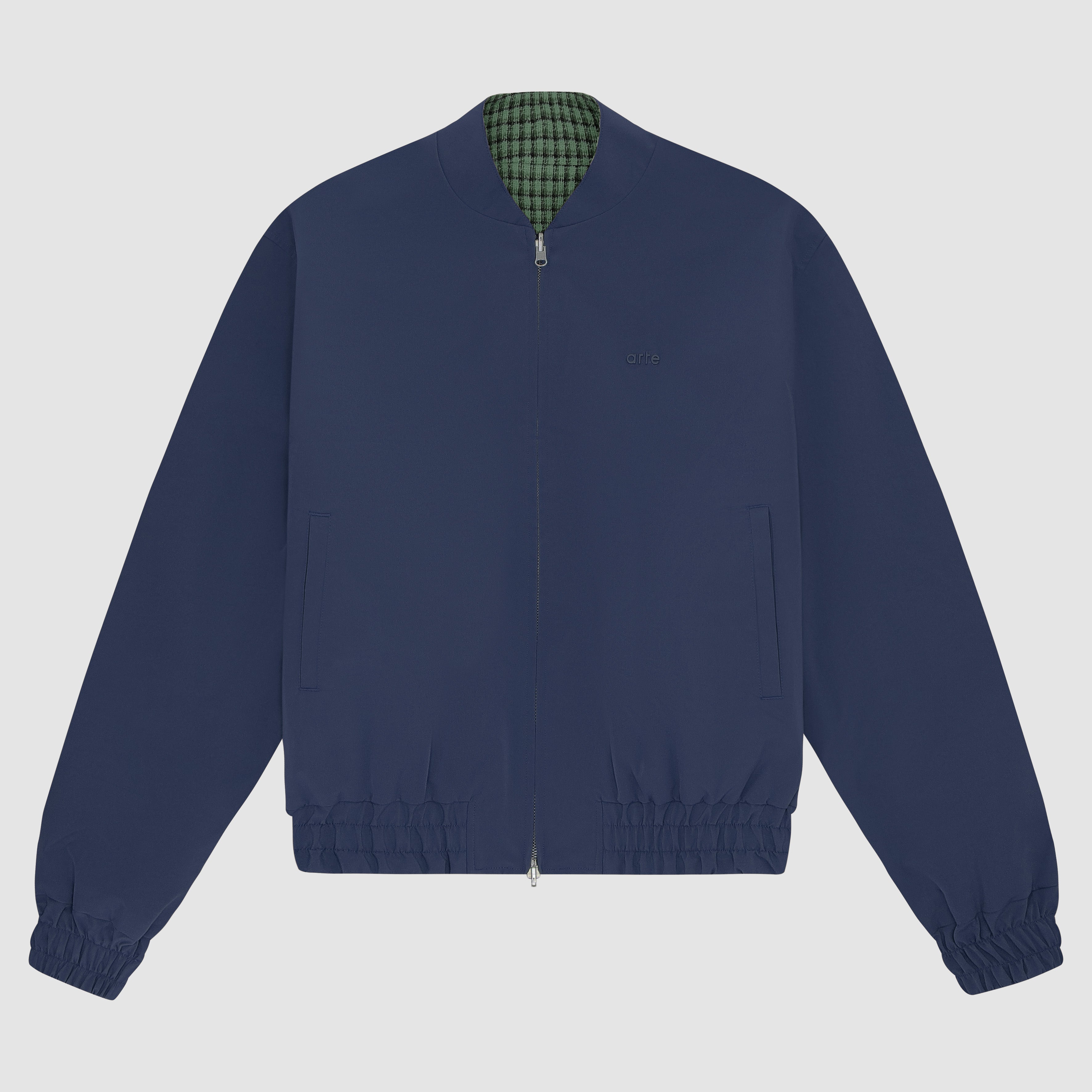 Reversible Nylon Jacket - Navy/Green – Arte Antwerp Reversible Nylon Jacket - Navy/Green – Arte Antwerp
