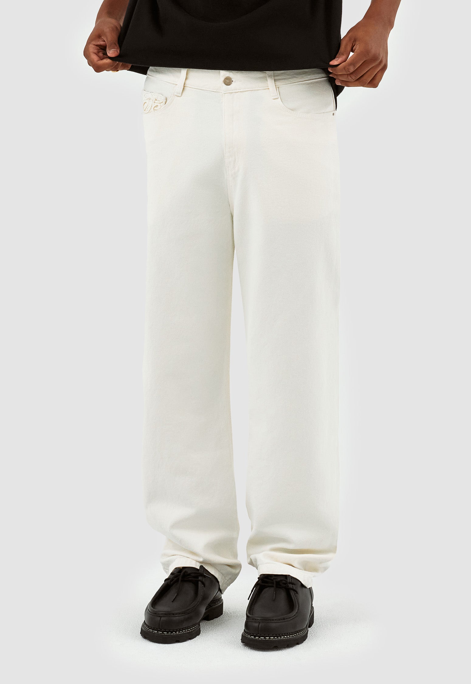 Joshua Detail Pants - Cream