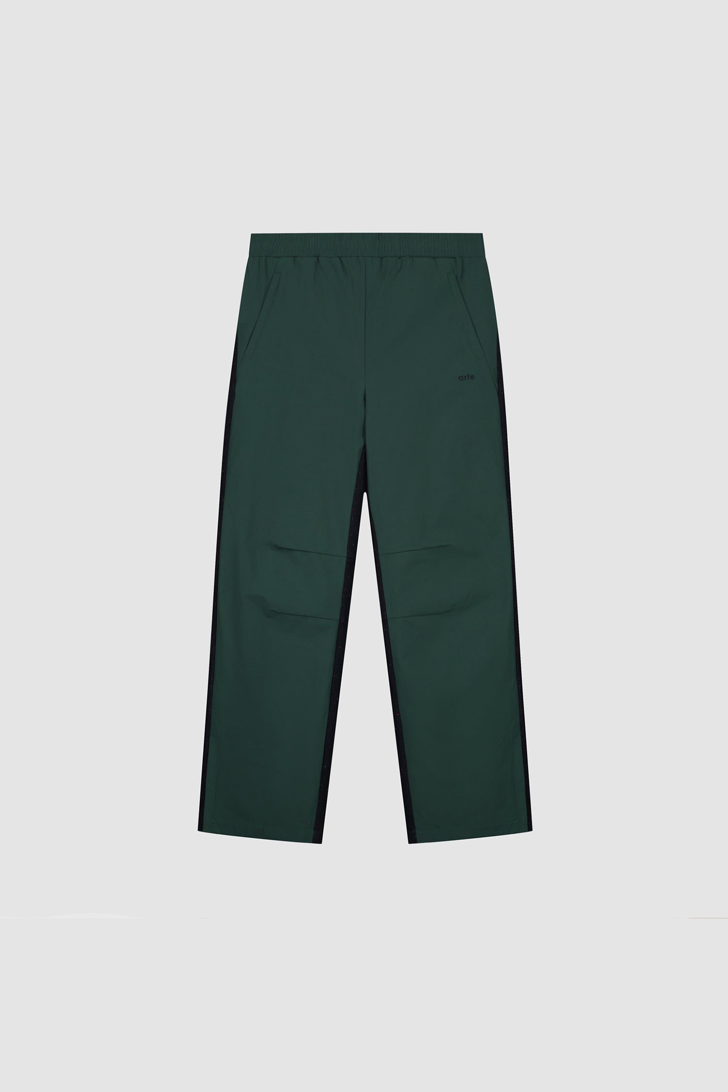 Wool Technical Pants in Green, front view