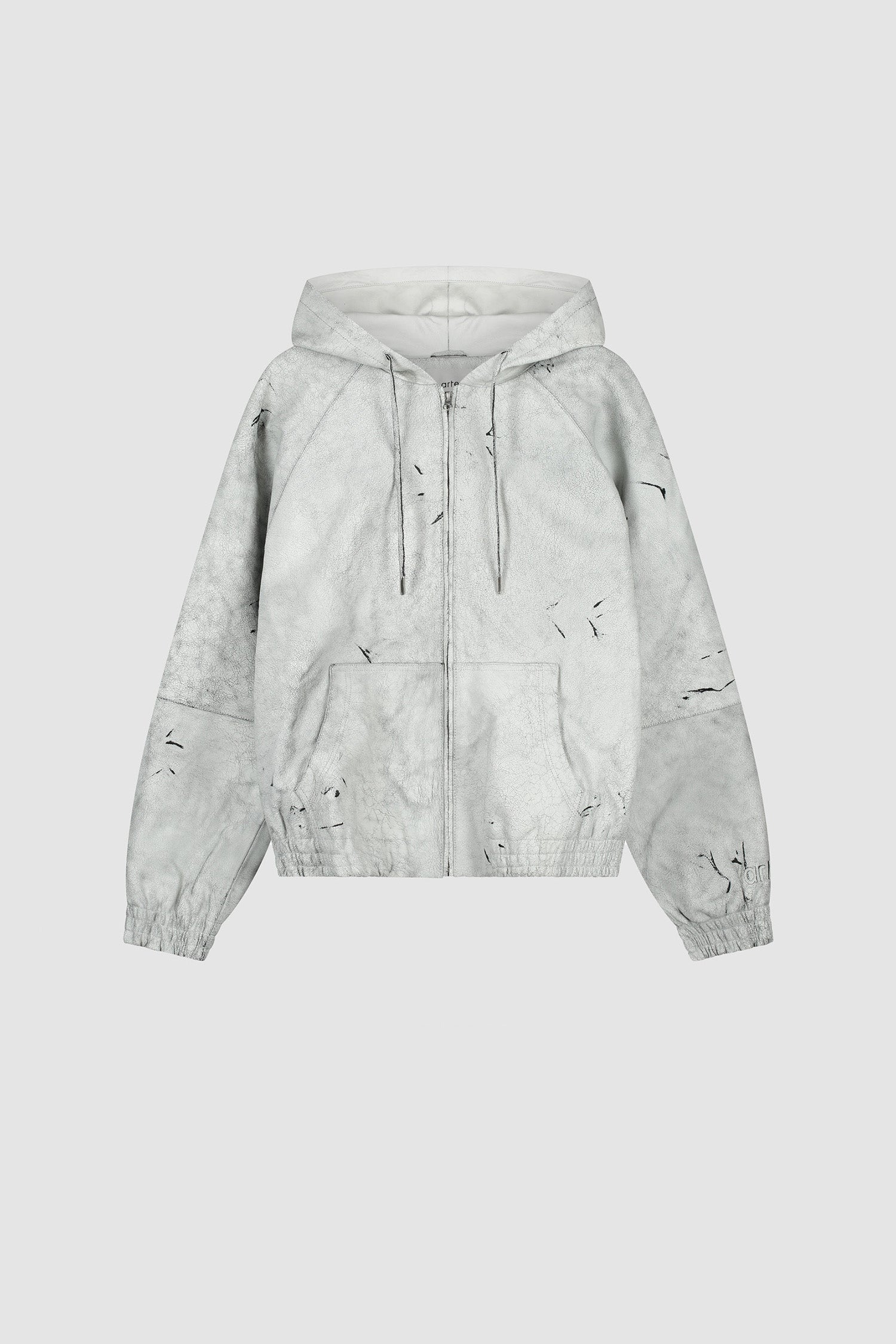 Cracked Leather Jacket - White