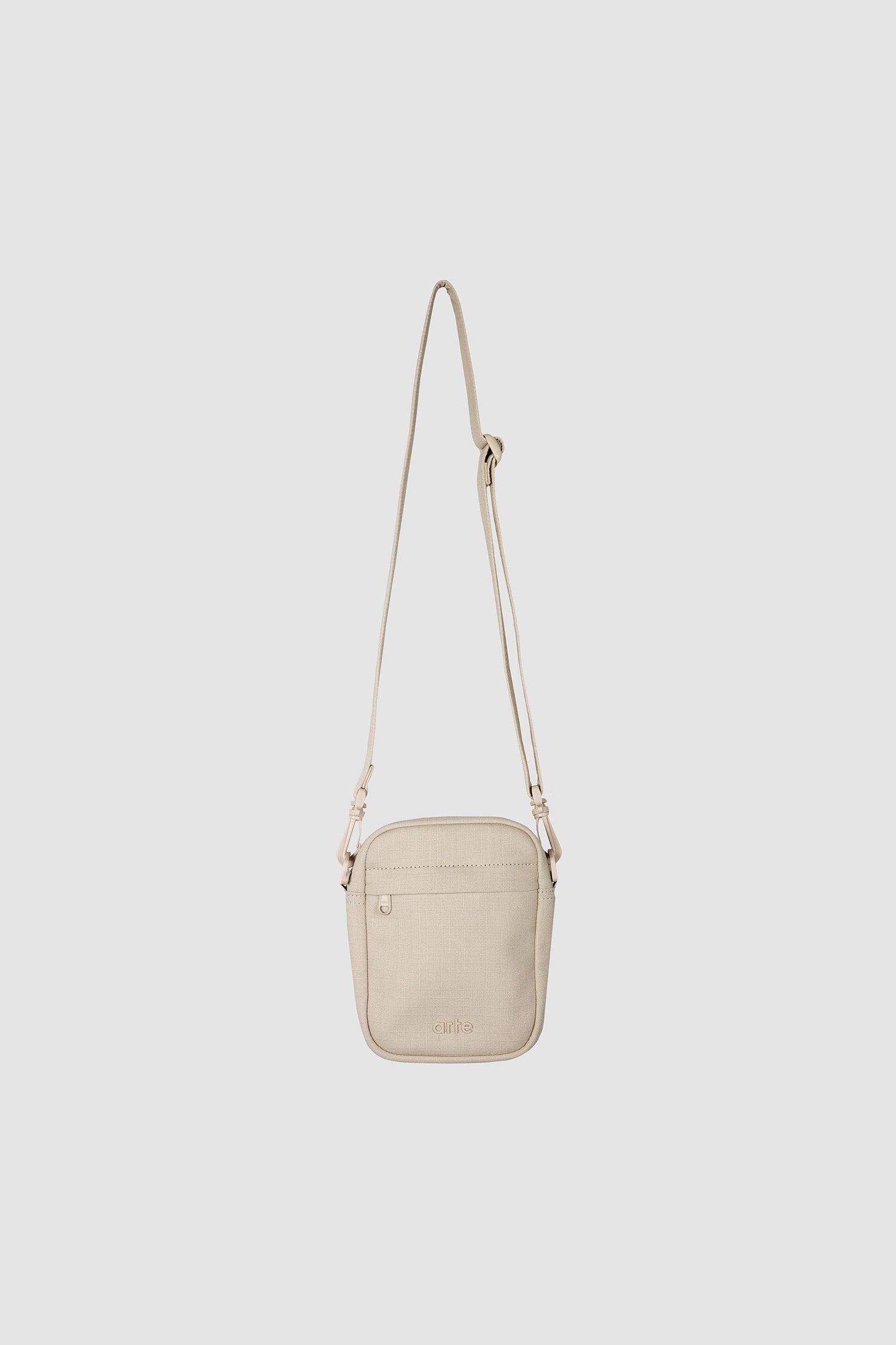 Crossbody Ripstop Bag in Cream, front view