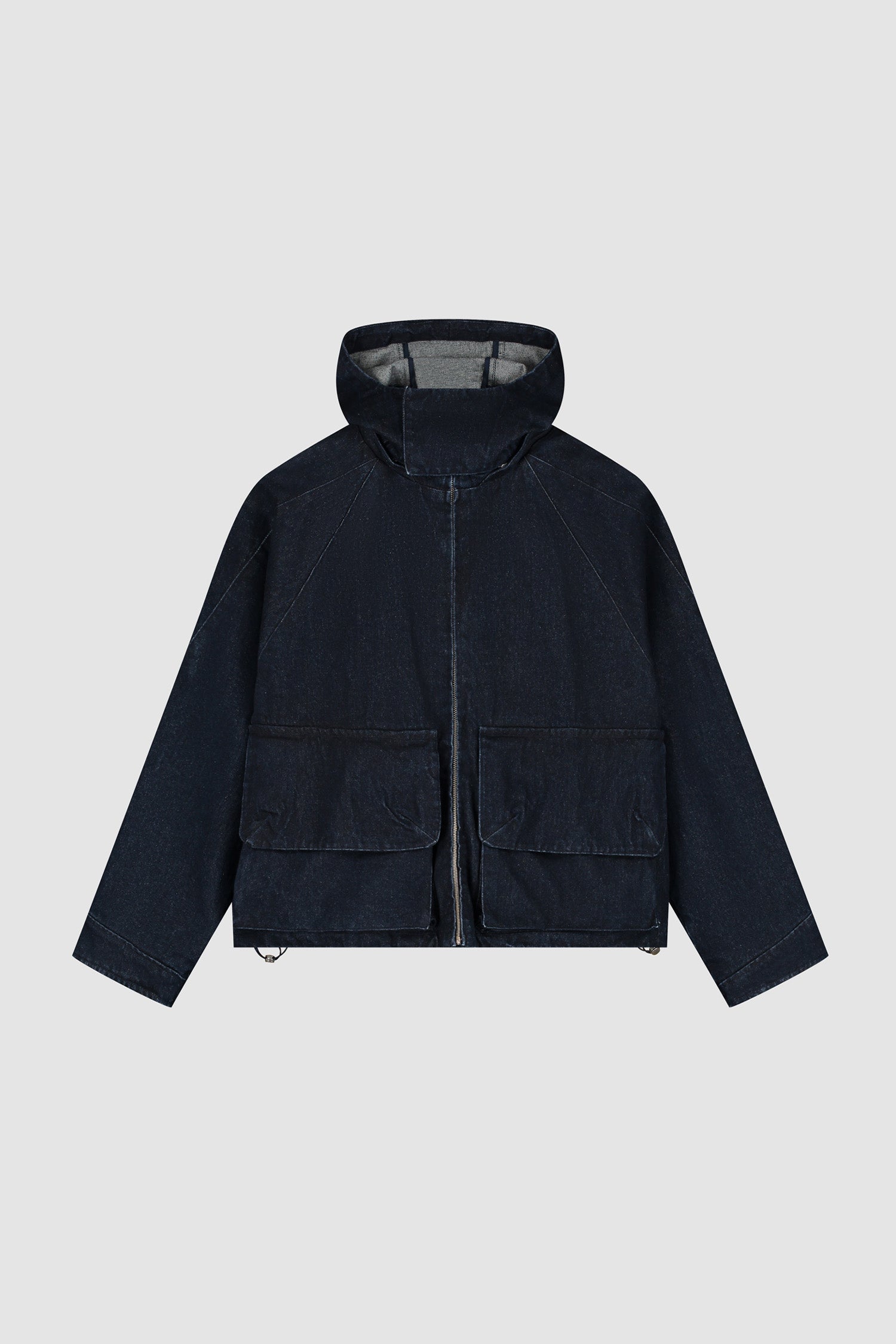 Denim Tech jacket in Navy, back view