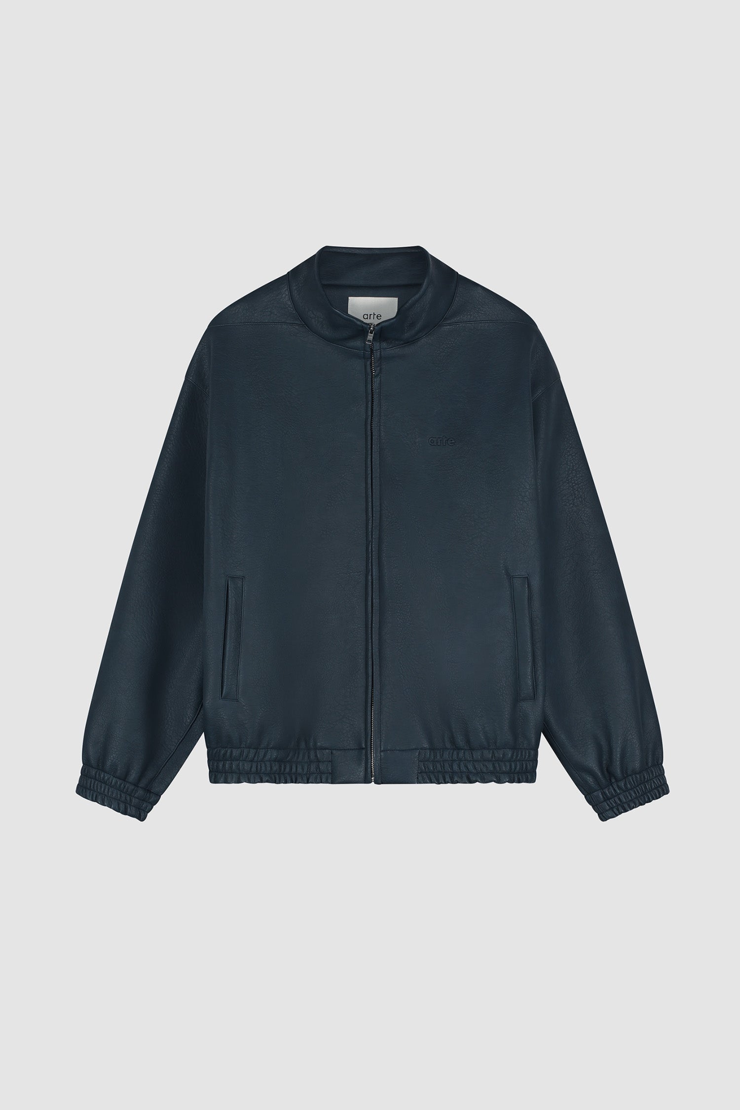 Veste en simili cuir Arte pour adidas, couleur bleu marine