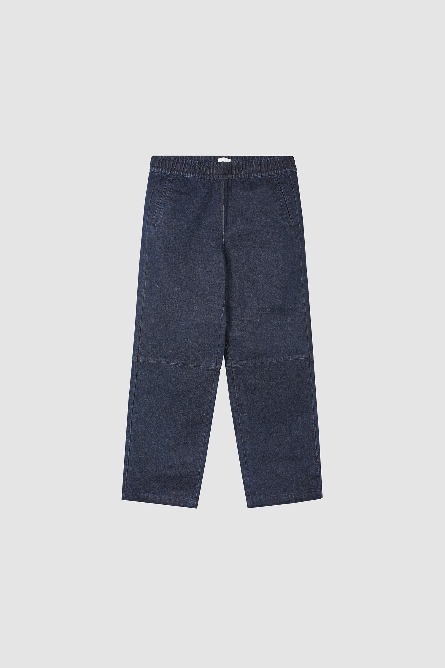 Denim Tech Pants in Navy, front view