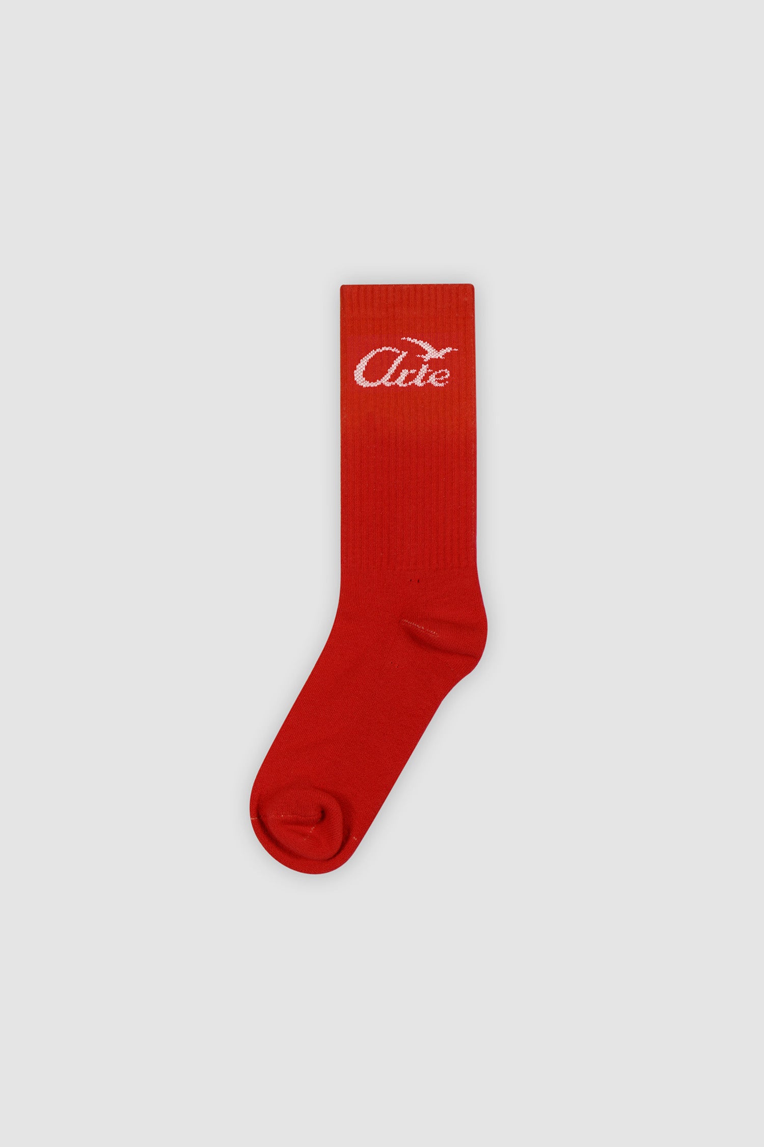 Bird Logo Socks in Red, front view