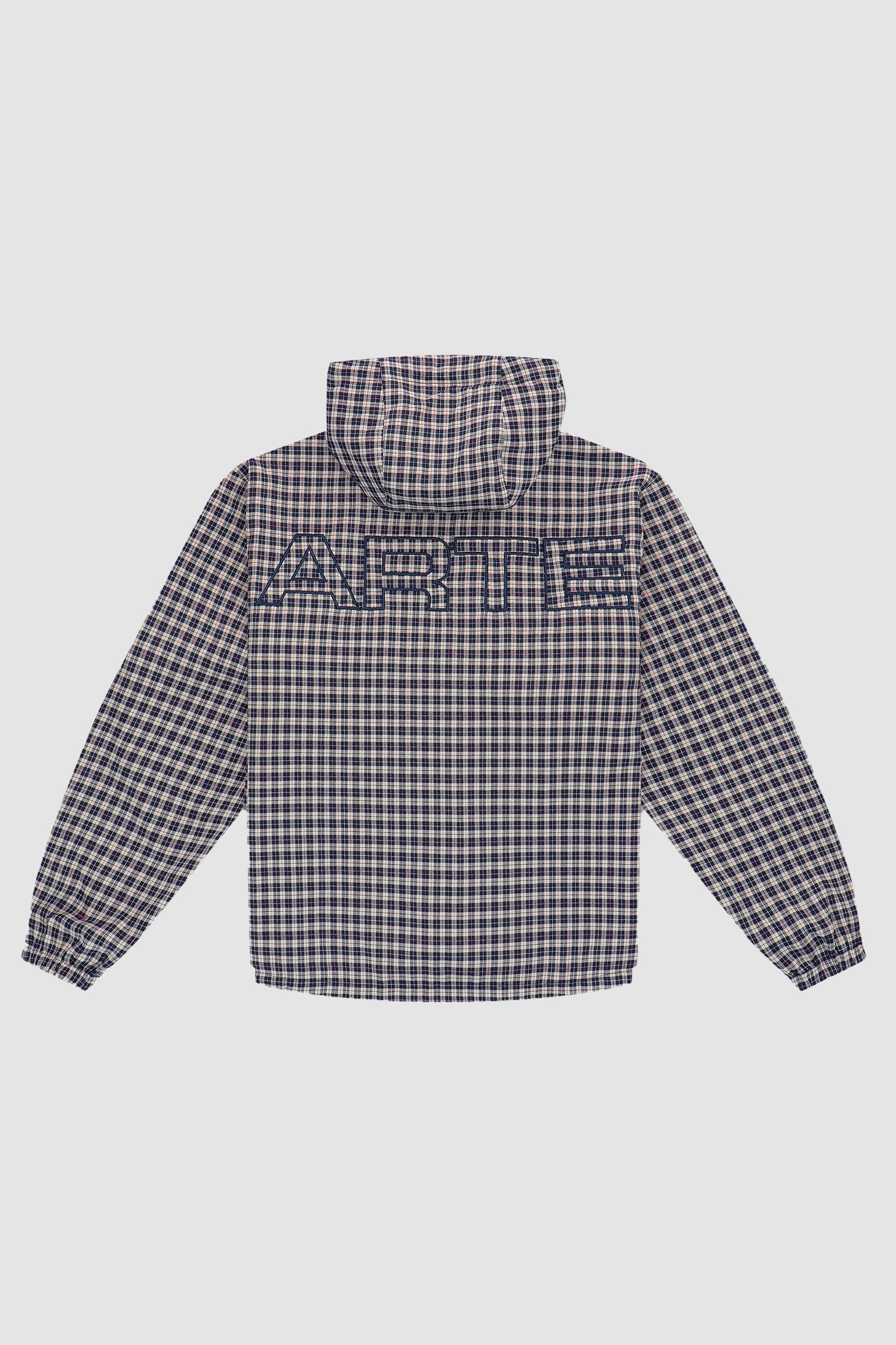 Reversible Plaid Technical Jacket in Navy/Plaid