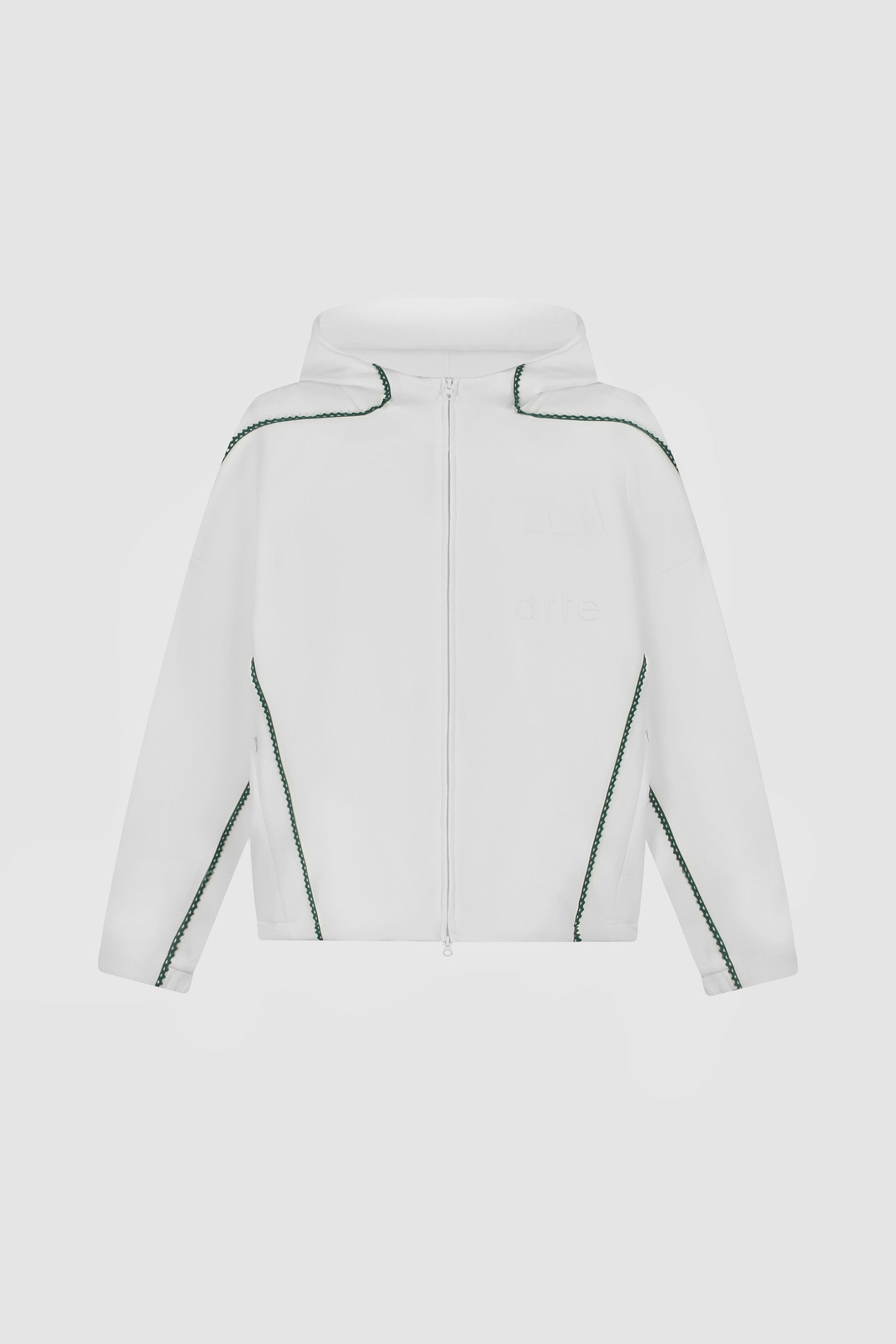 Veste Arte pour adidas Z.N.E. en blanc/Better Scarlet, vue de face