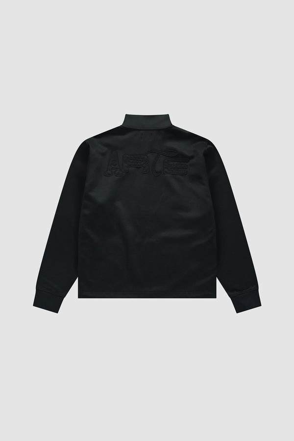 Polyform Nylon Track Jacket in Black, Front view